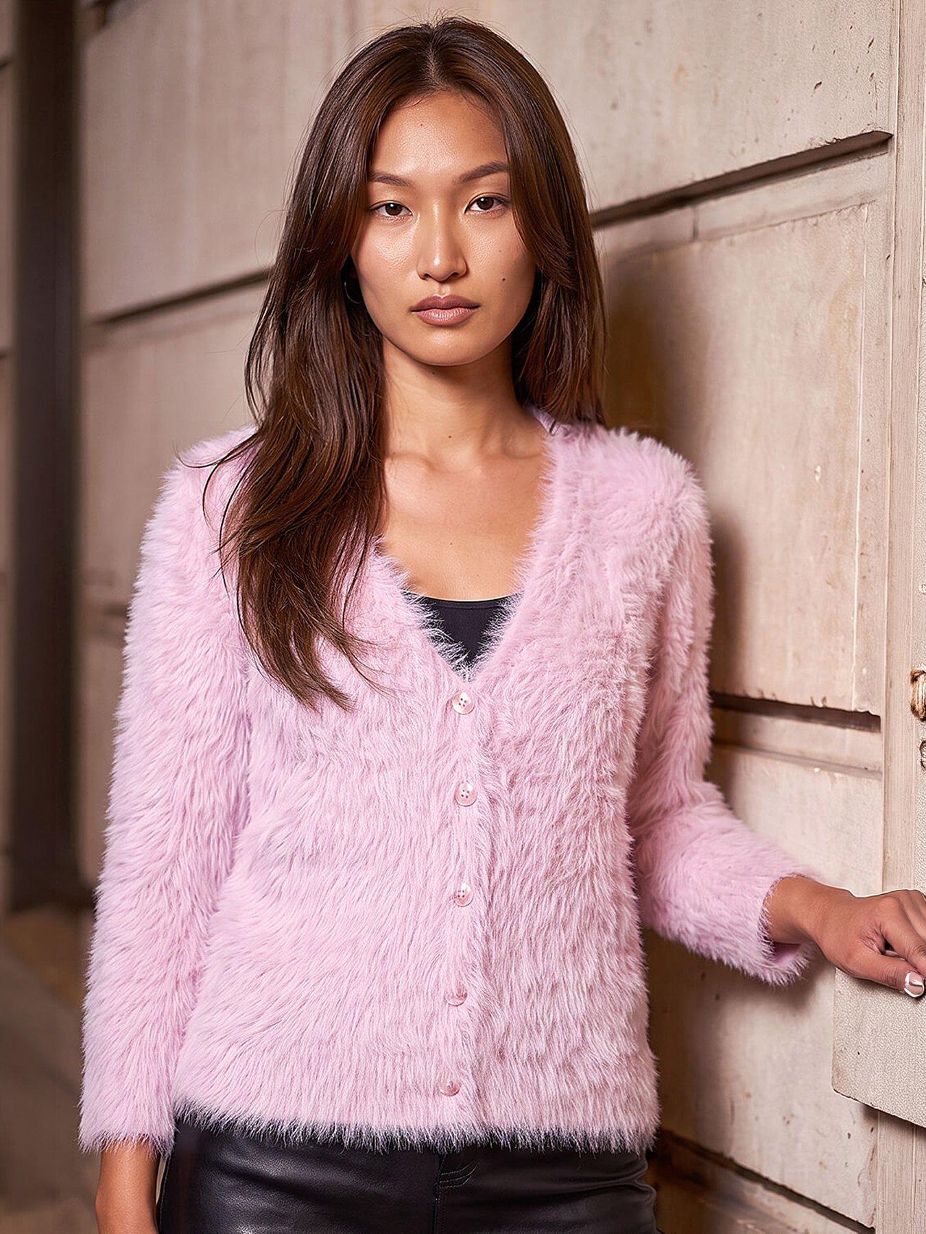 Image 4 of 4 of Roman Fluffy Crew Cardigan