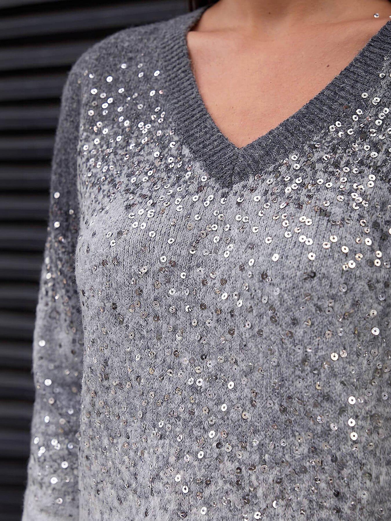 Image 2 of 4 of Roman V-neck Ombre Jumper