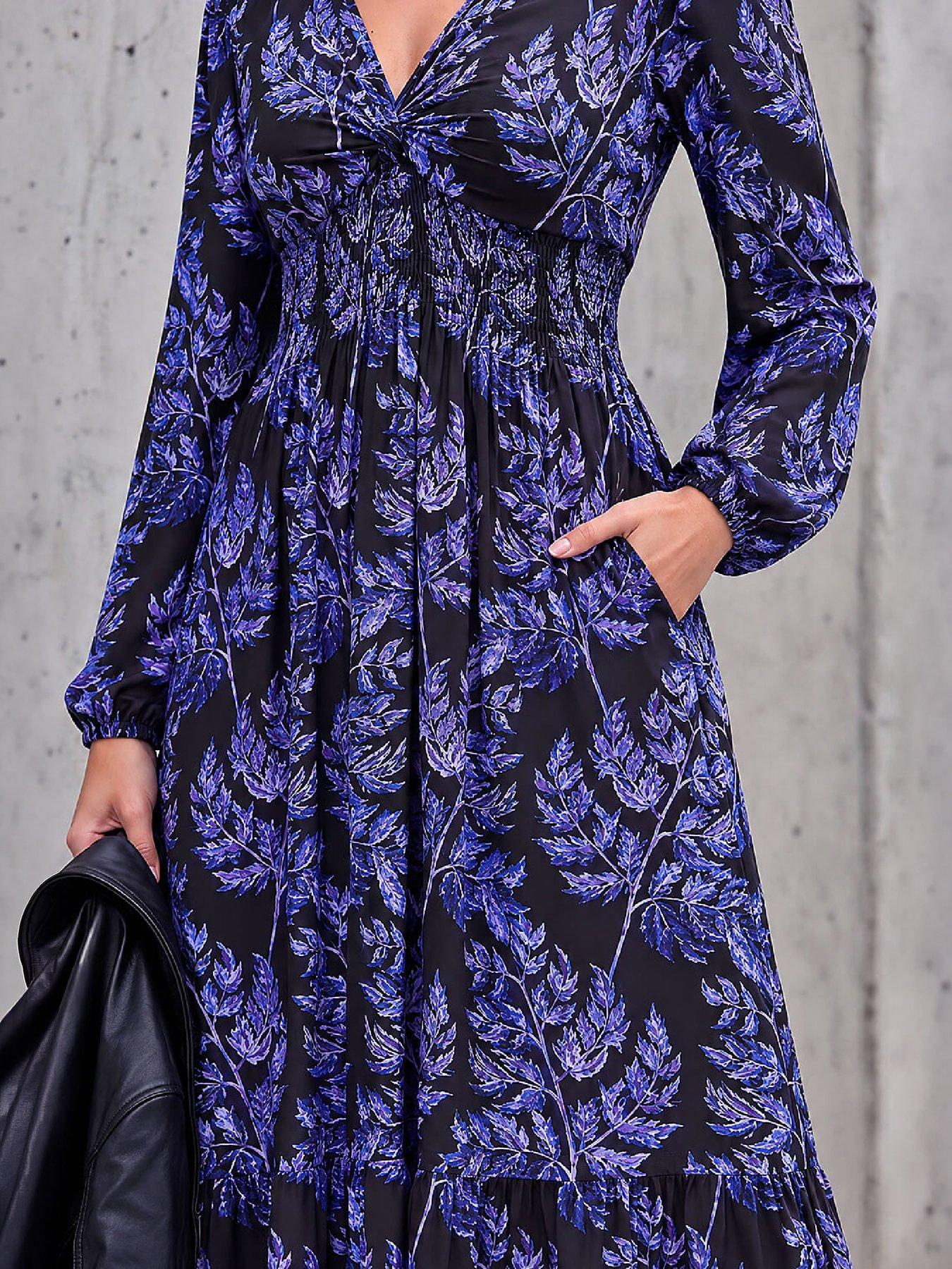 Image 2 of 4 of Roman Floral Shirred Dress