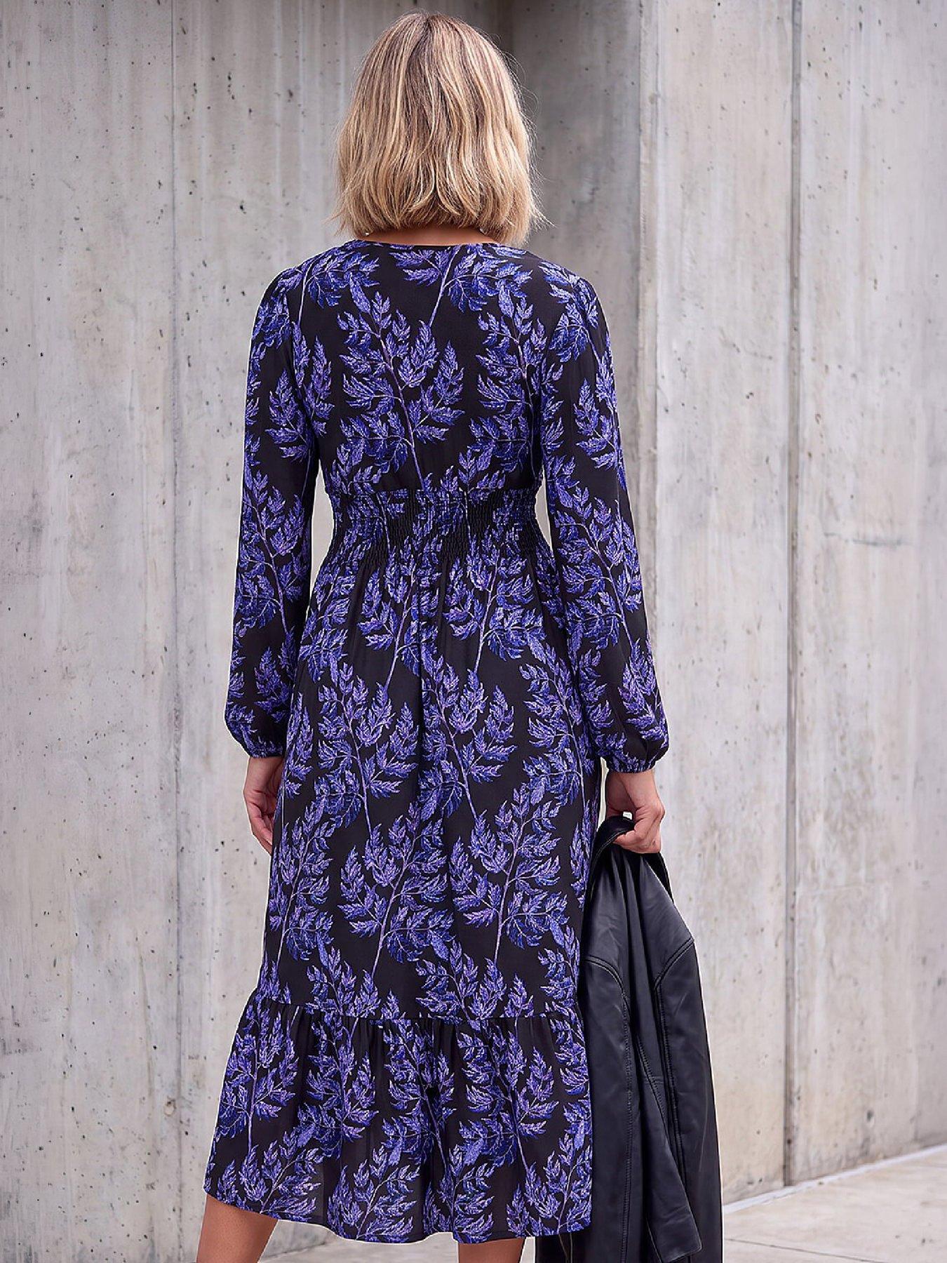 Image 3 of 4 of Roman Floral Shirred Dress