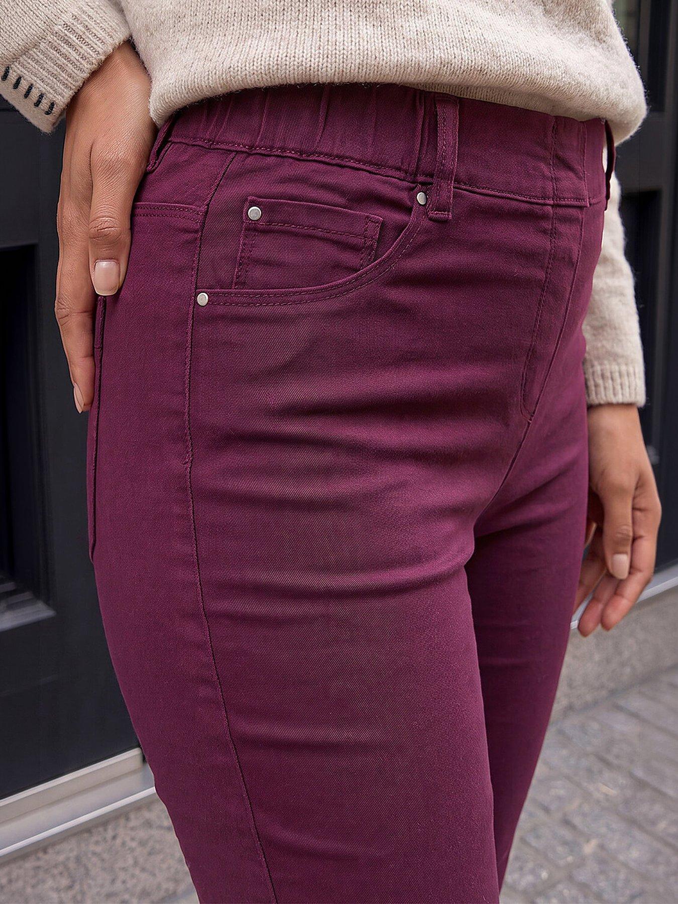 Image 2 of 3 of Roman Womens 31'' Denim Stretch Jeggings - Red