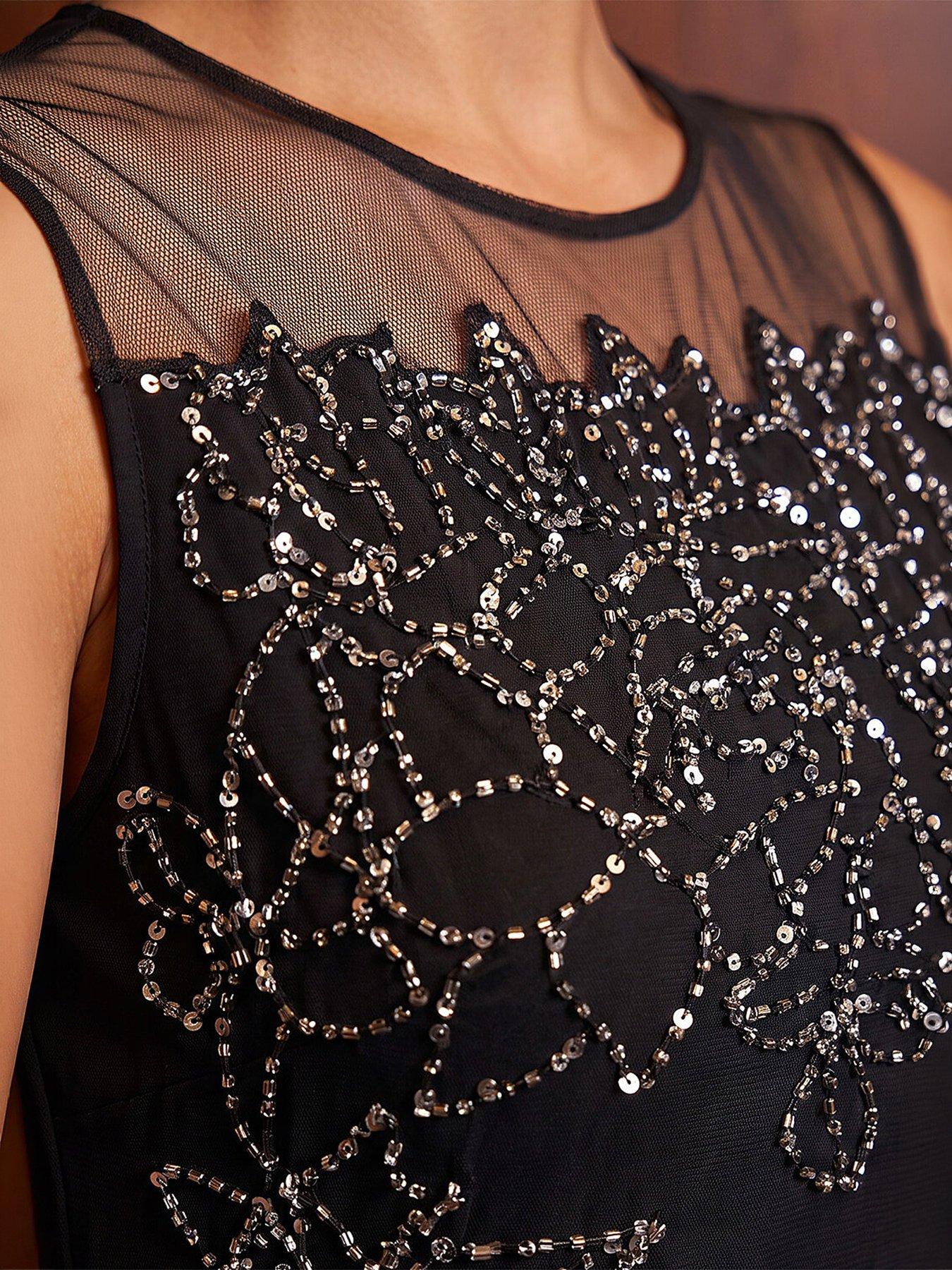 Image 2 of 4 of Roman Illusion Neckline Dress