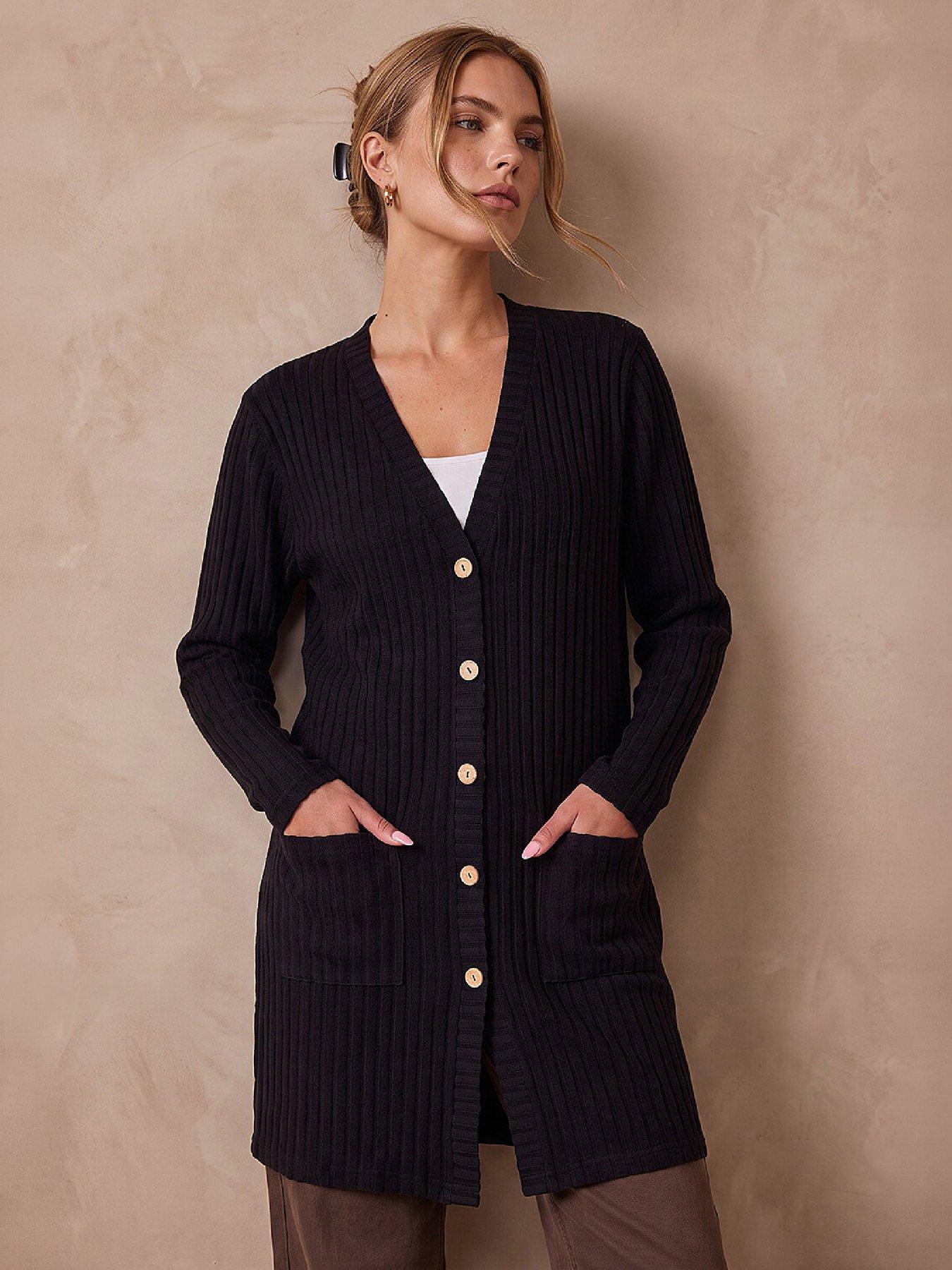 Image 1 of 4 of Roman Ribbed Jersey Cardigan