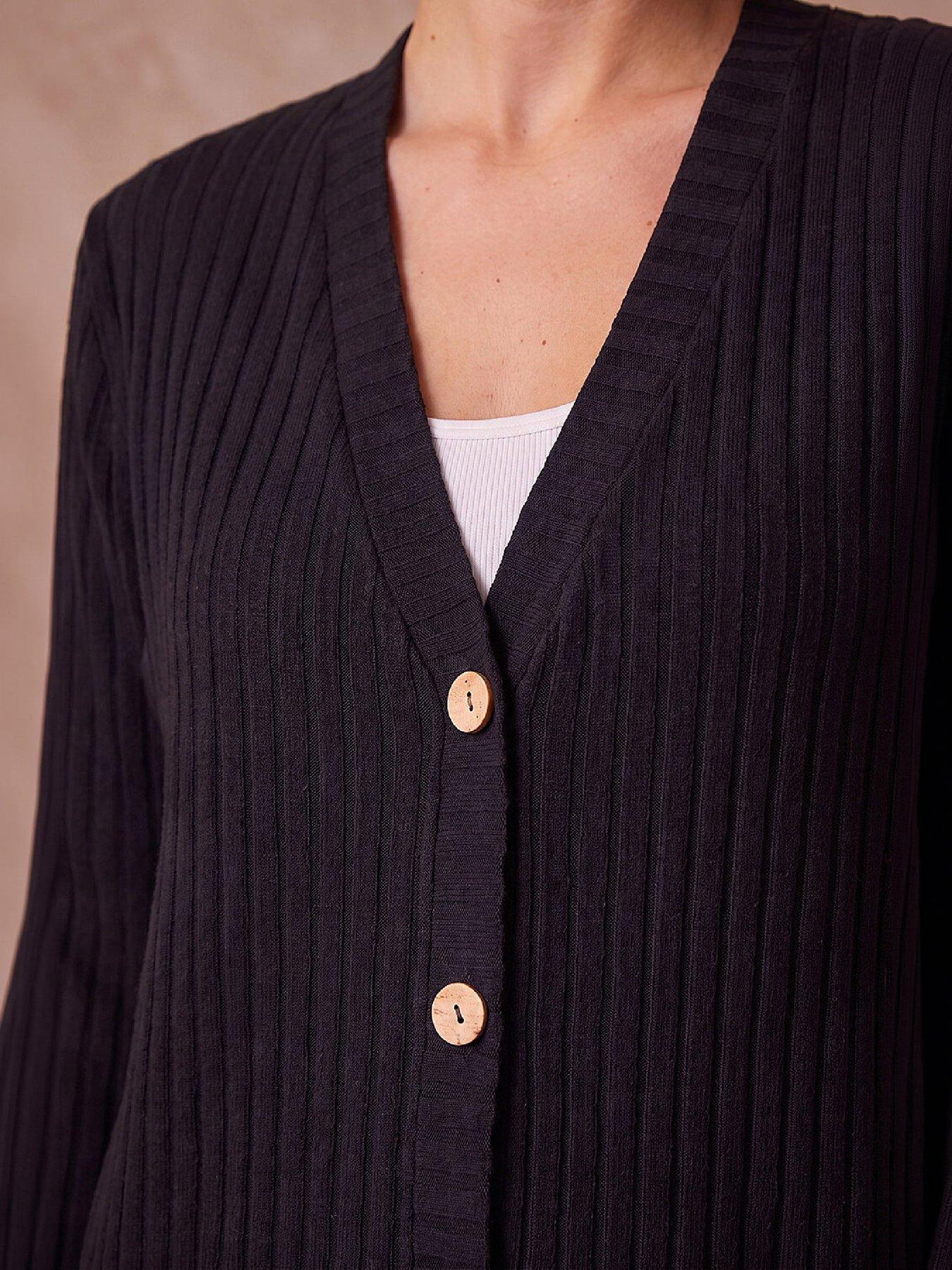 Image 2 of 4 of Roman Ribbed Jersey Cardigan