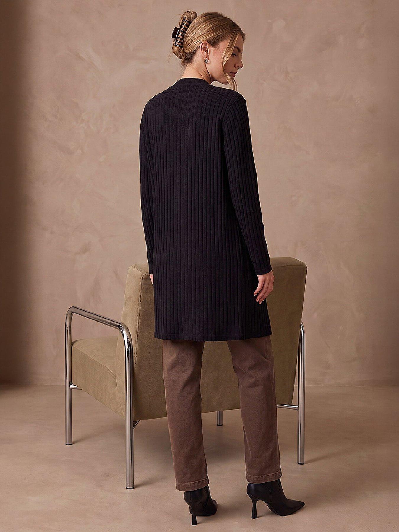 Image 3 of 4 of Roman Ribbed Jersey Cardigan