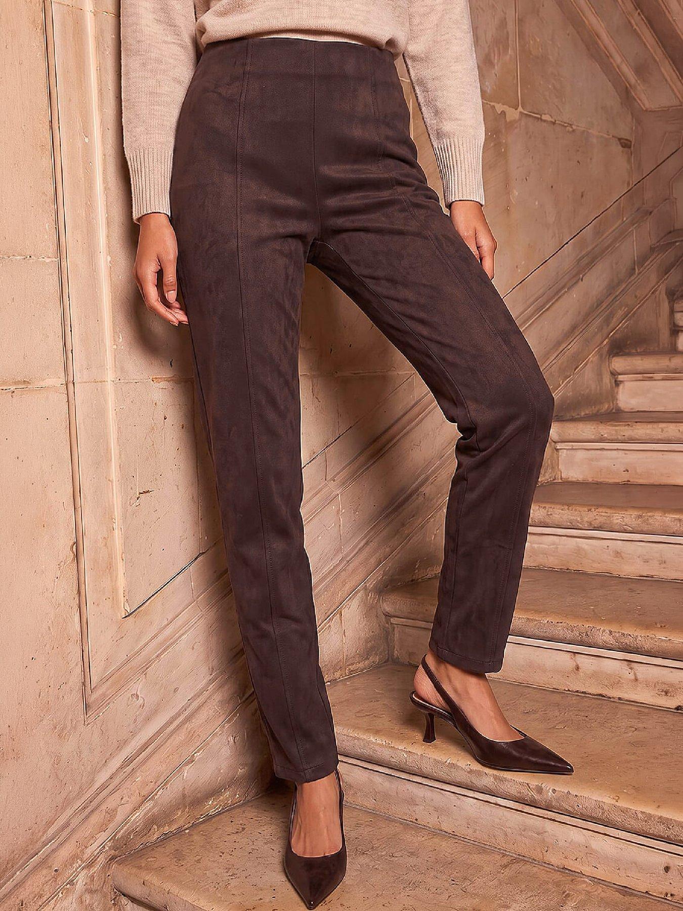 Image 4 of 4 of Roman Suede Skinny Trouser
