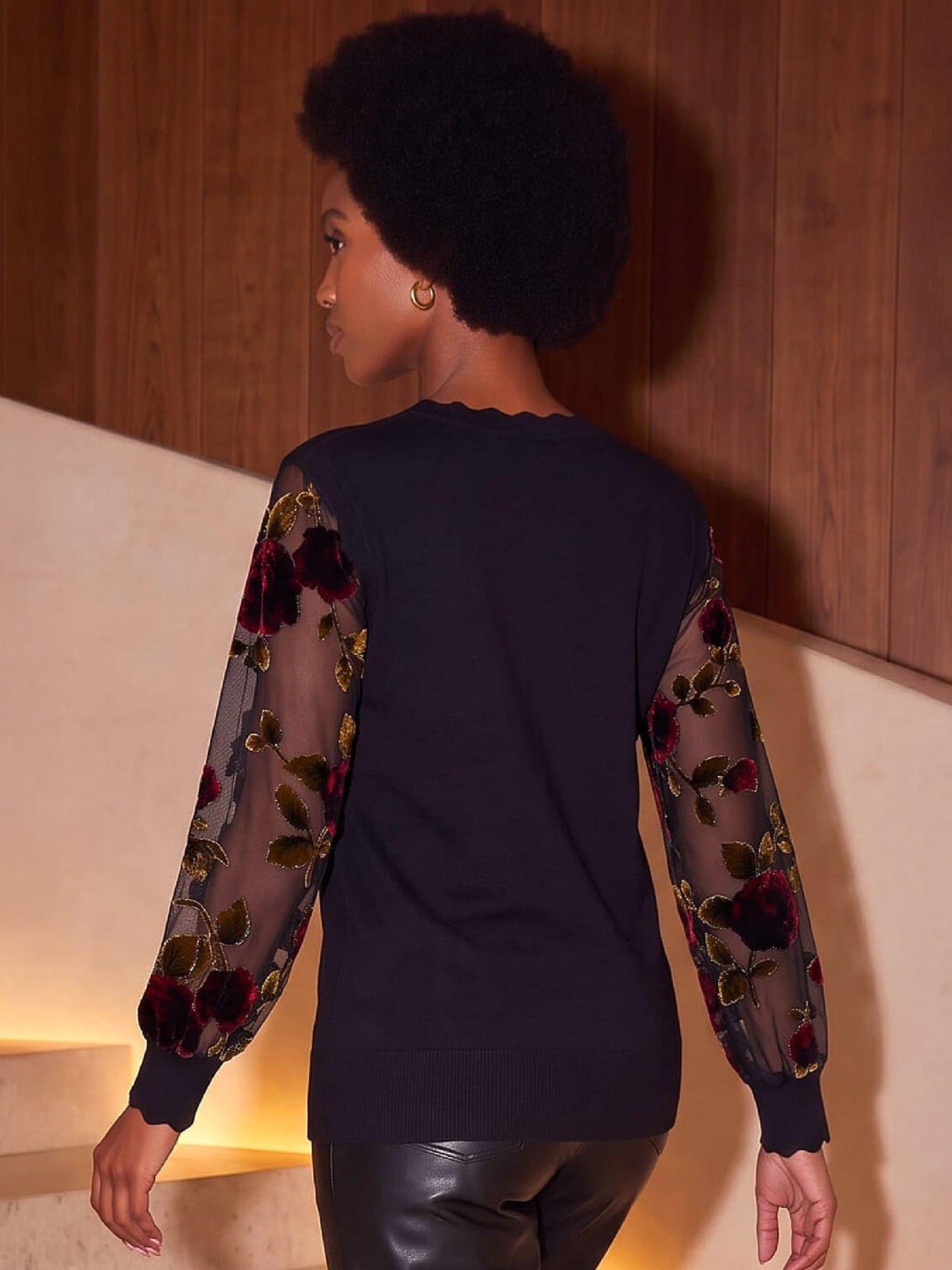 Image 3 of 4 of Roman Devore Sleeve Jumper