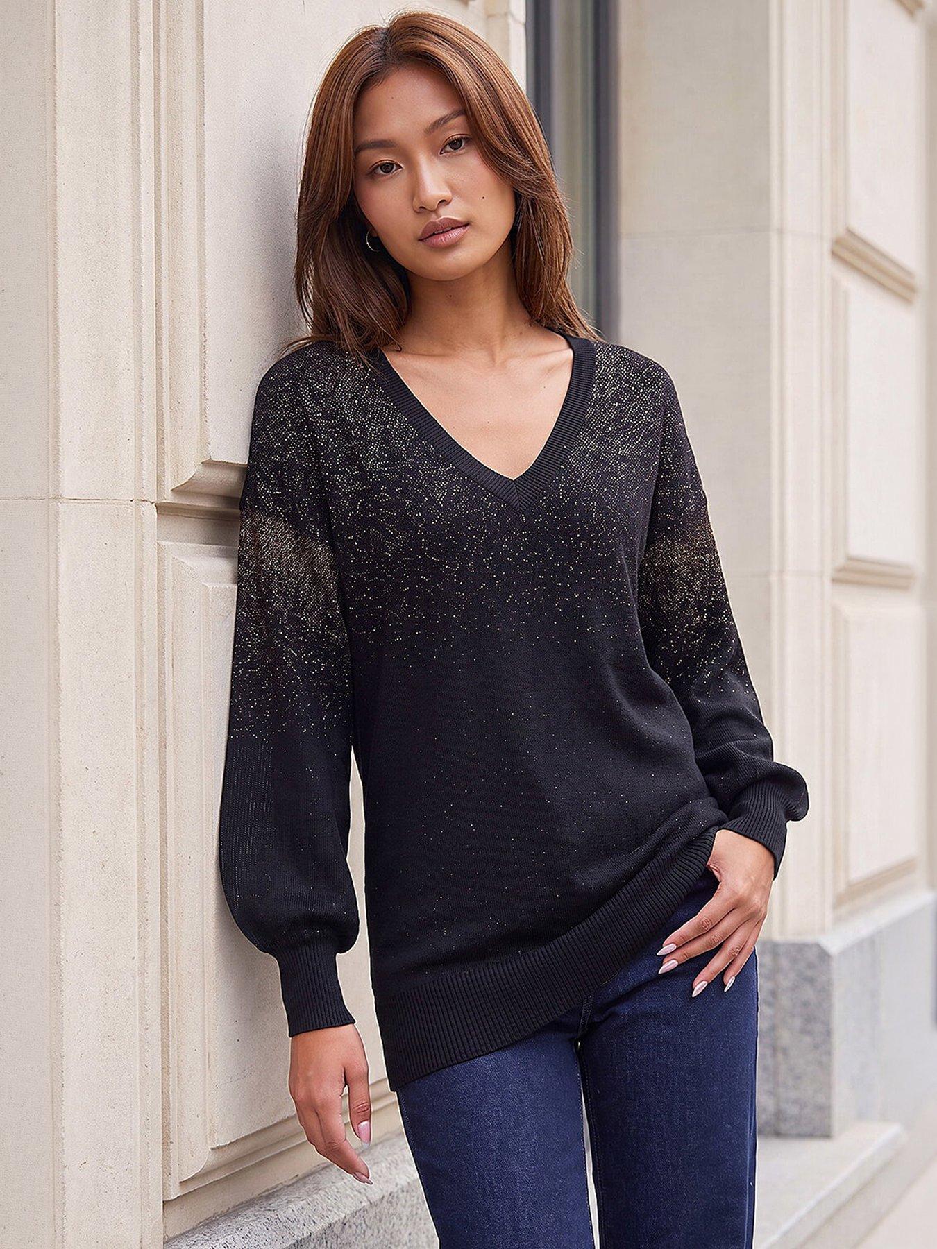 Image 1 of 4 of Roman Metallic Boyfriend Jumper