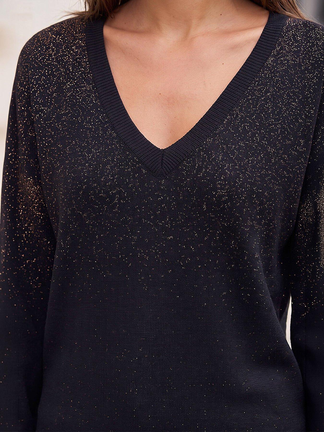 Image 2 of 4 of Roman Metallic Boyfriend Jumper