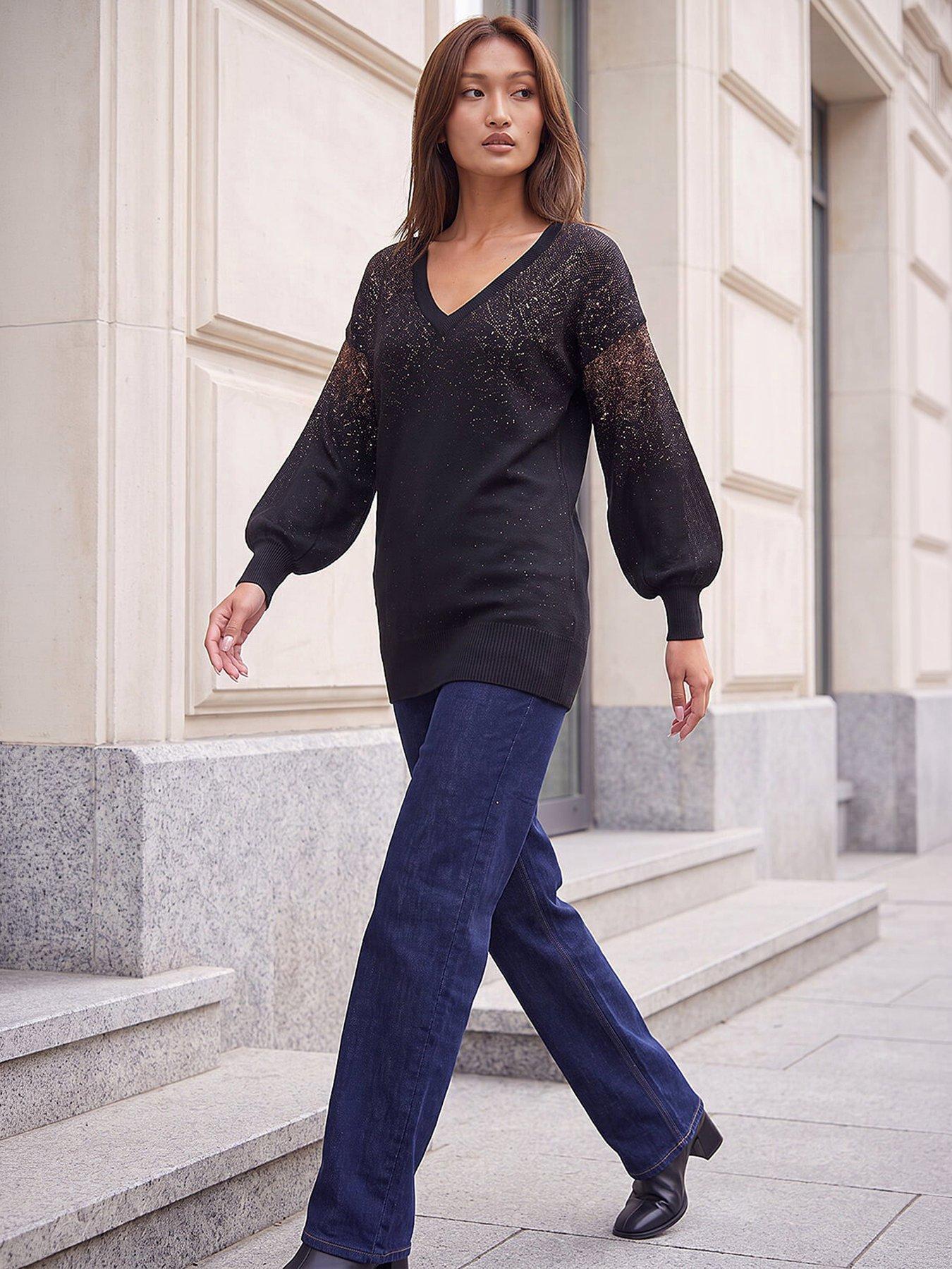 Image 4 of 4 of Roman Metallic Boyfriend Jumper