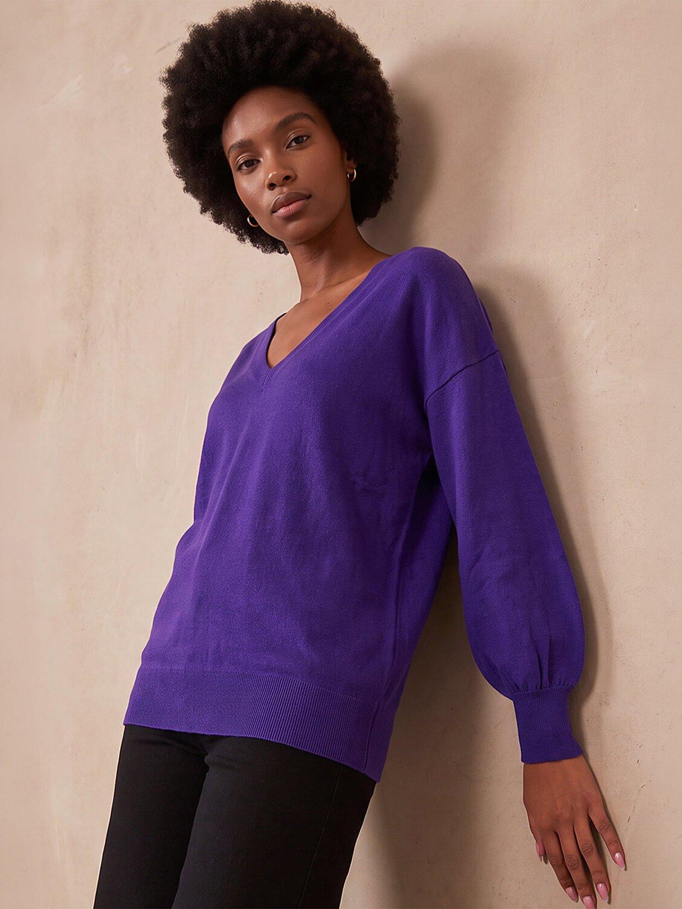 Image 3 of 4 of Roman V-neck Stretch Longline Jumper
