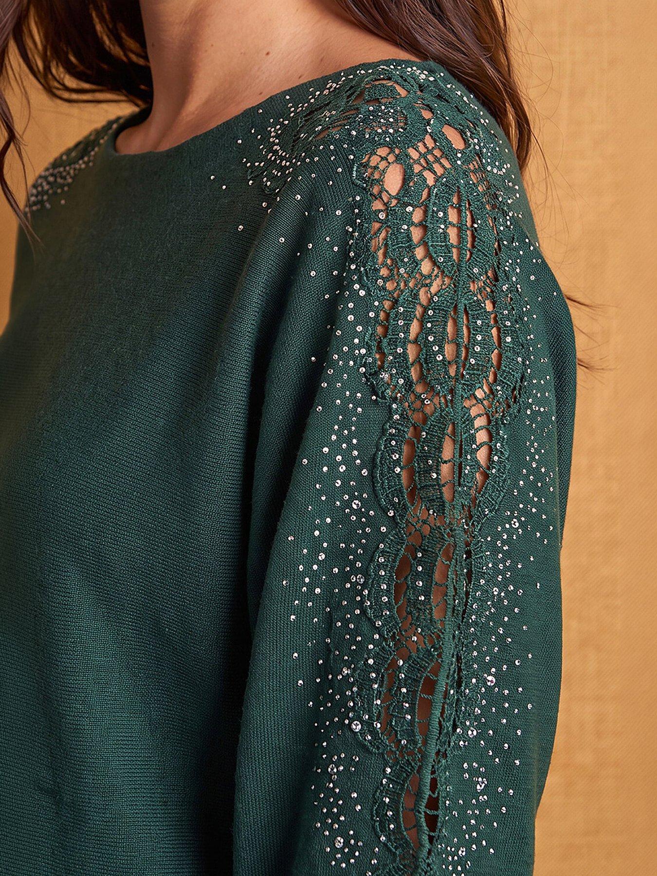 Image 2 of 4 of Roman Diamante Batwing Jumper