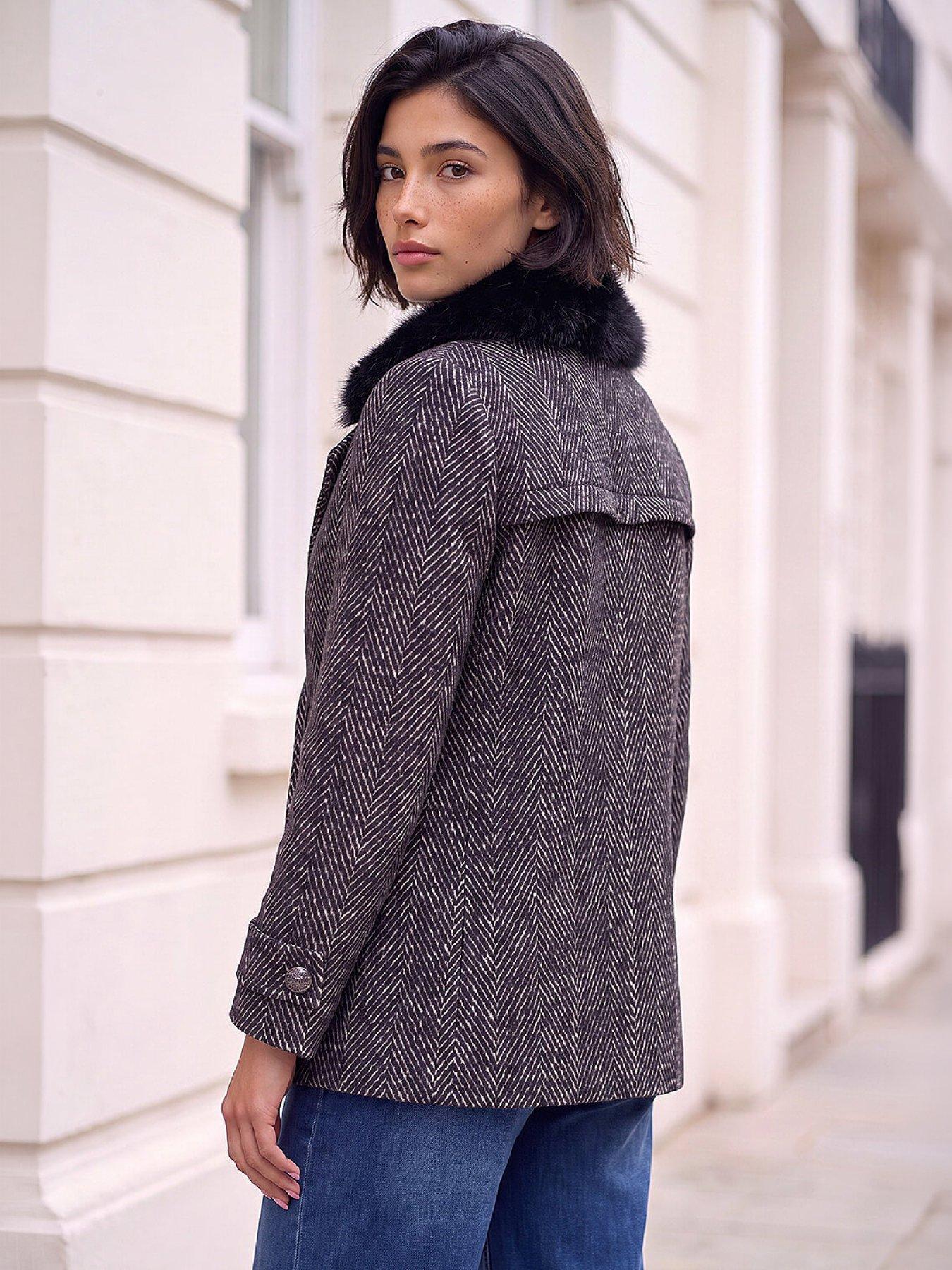 Image 2 of 3 of Roman Petite Jacquard Coat