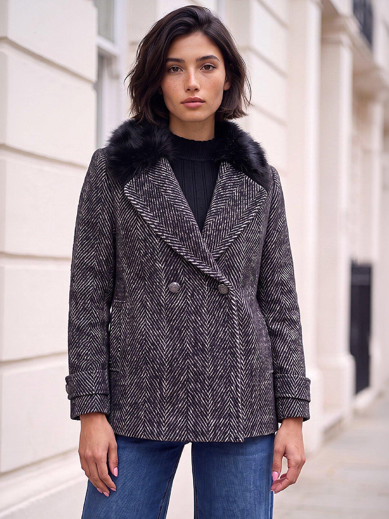 Image 3 of 3 of Roman Petite Jacquard Coat