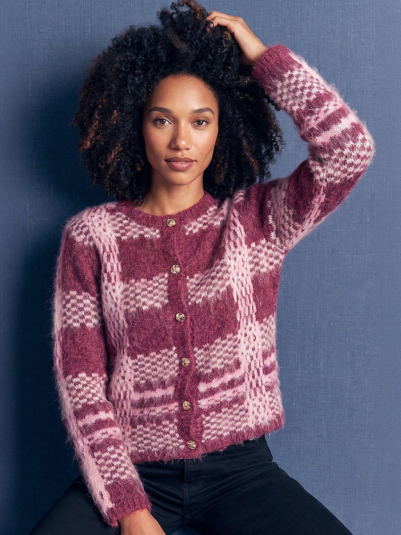 Image 1 of 4 of Roman Brushed Check Cardigan