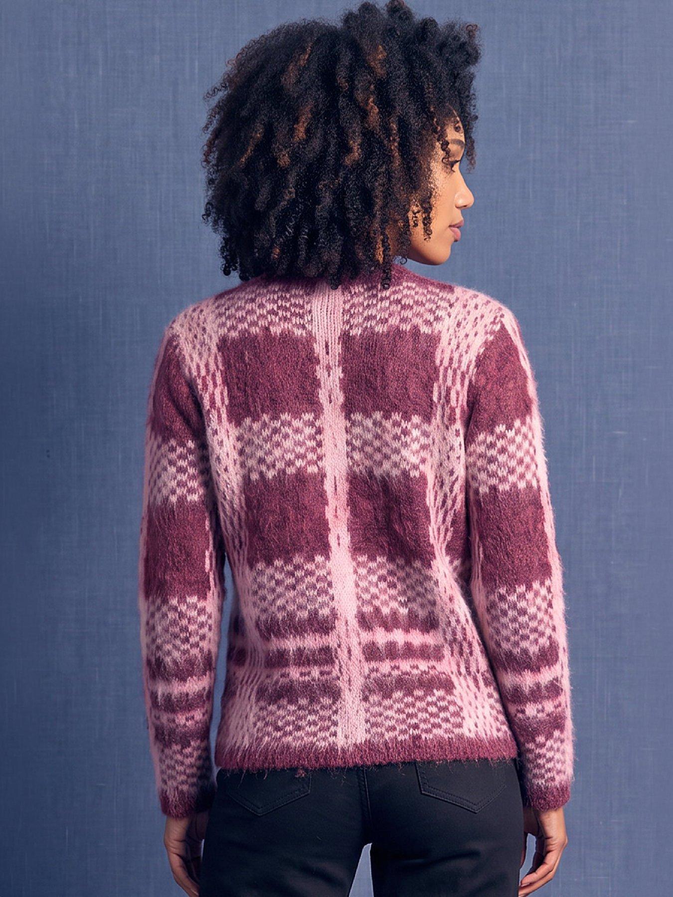 Image 2 of 4 of Roman Brushed Check Cardigan