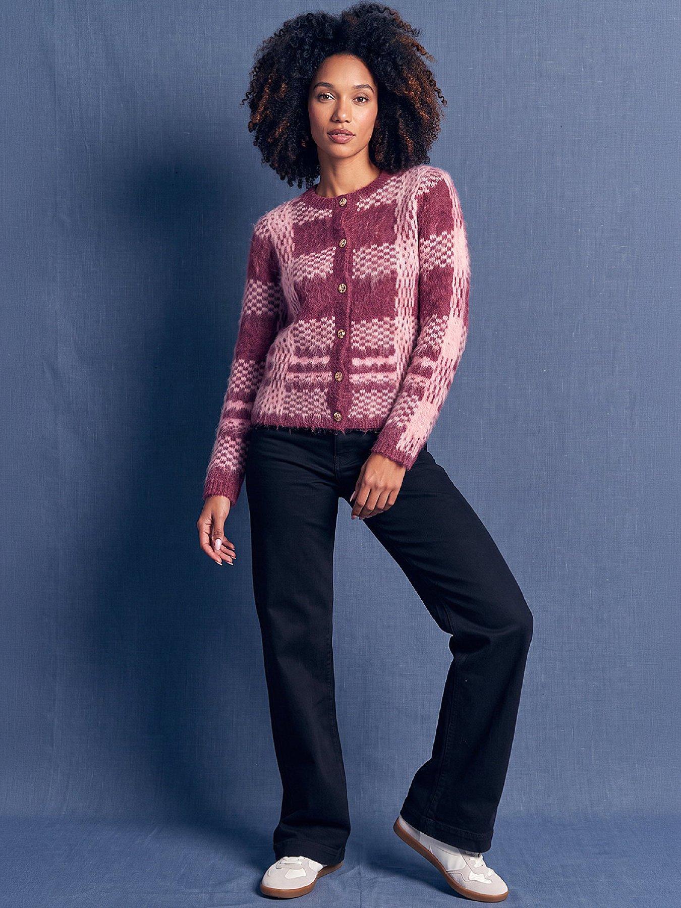 Image 3 of 4 of Roman Brushed Check Cardigan