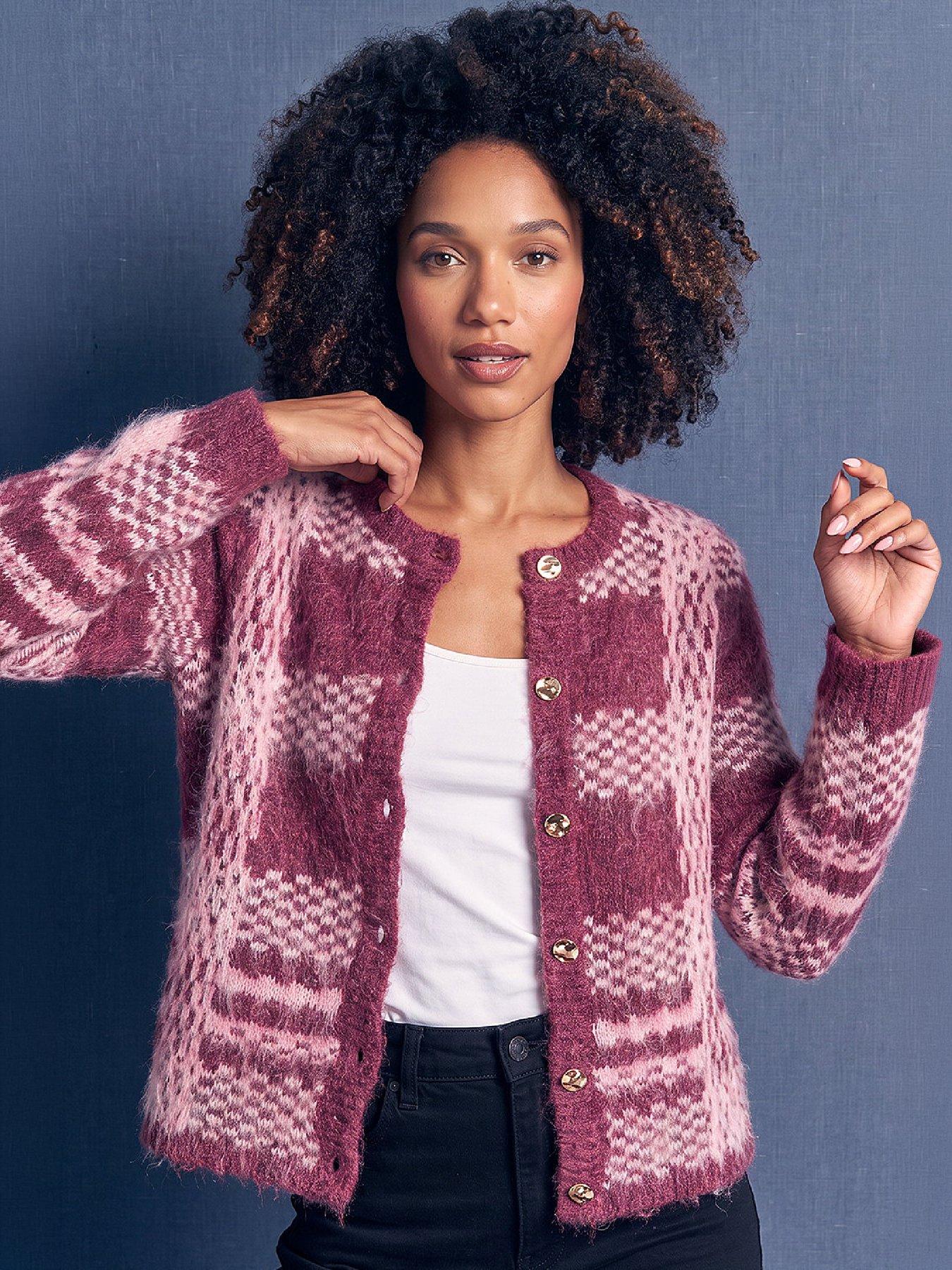 Image 4 of 4 of Roman Brushed Check Cardigan