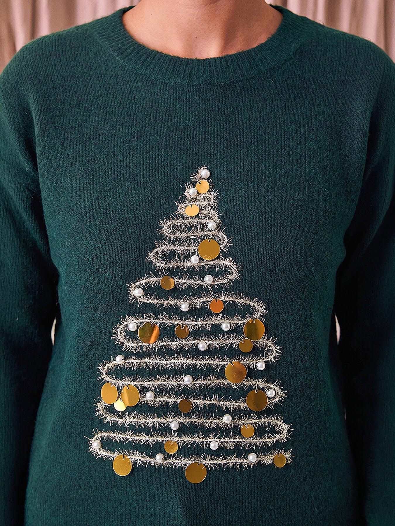 Image 2 of 4 of Roman Sparkle Xmas Tree Jumper