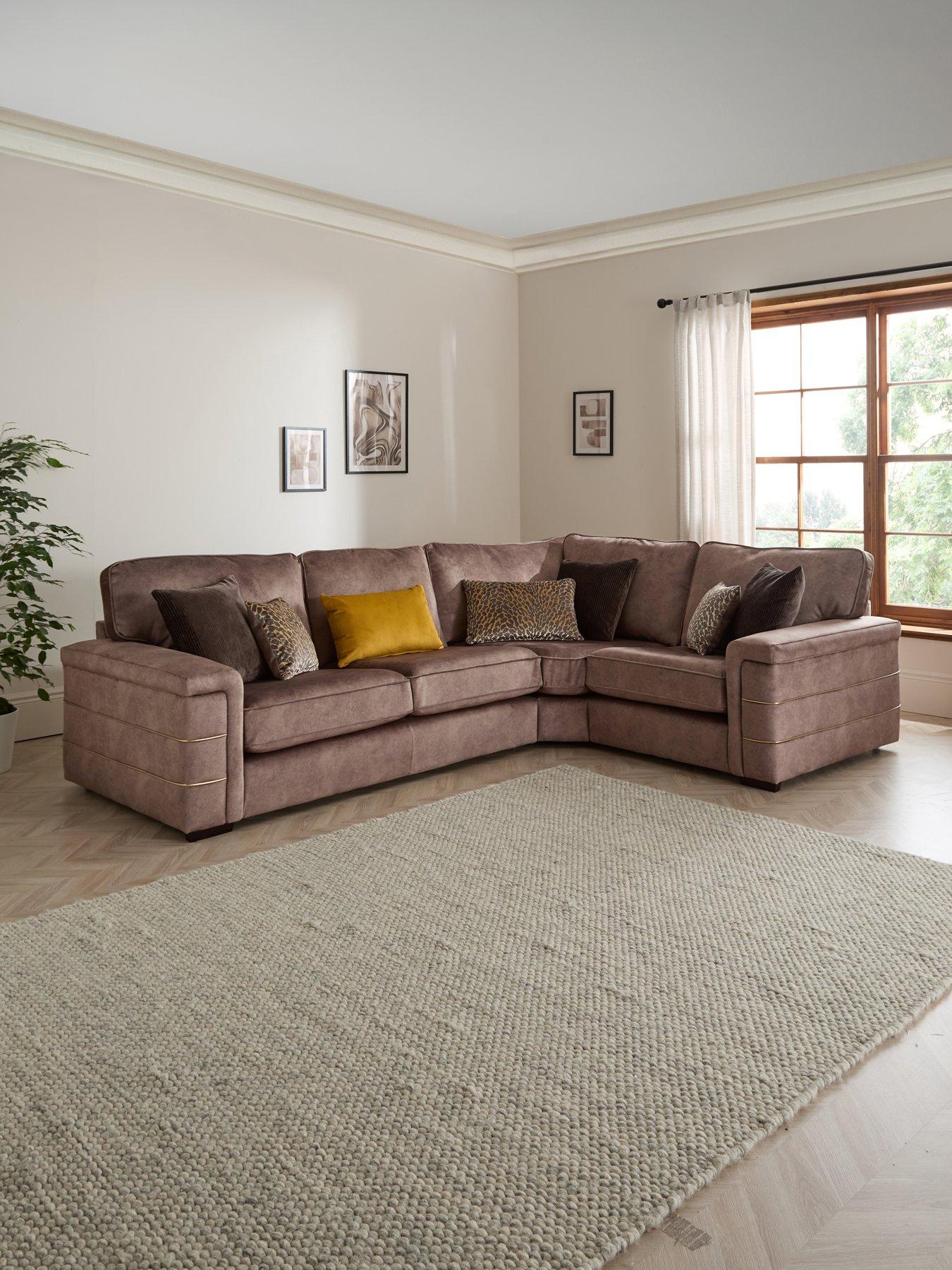 The Very Collection Nessa Right Hand Double Arm Corner Group - Made to ...
