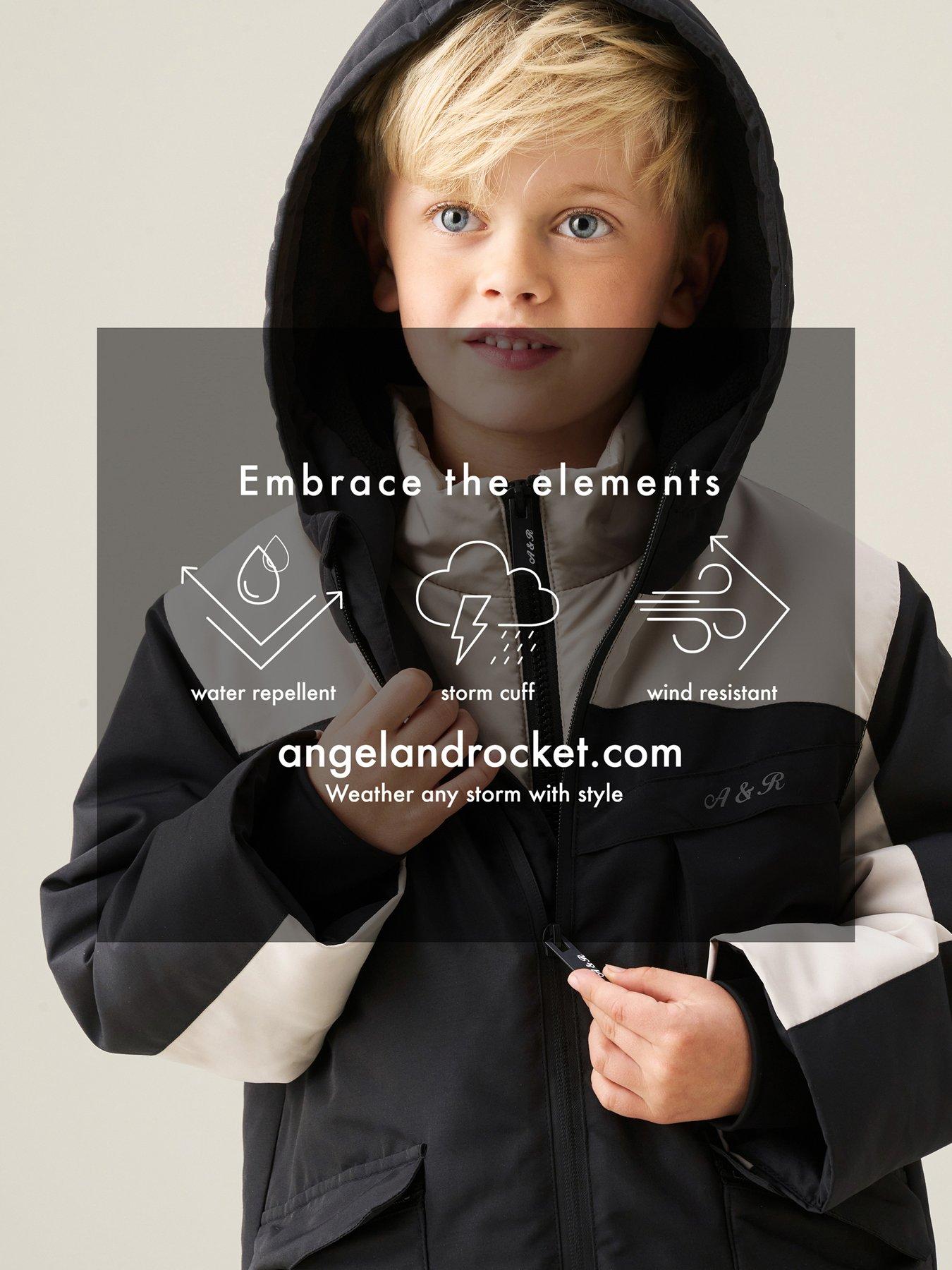 Image 4 of 7 of Angel & Rocket Boys Samuel Colour Block Fleece Lined Coat - Black