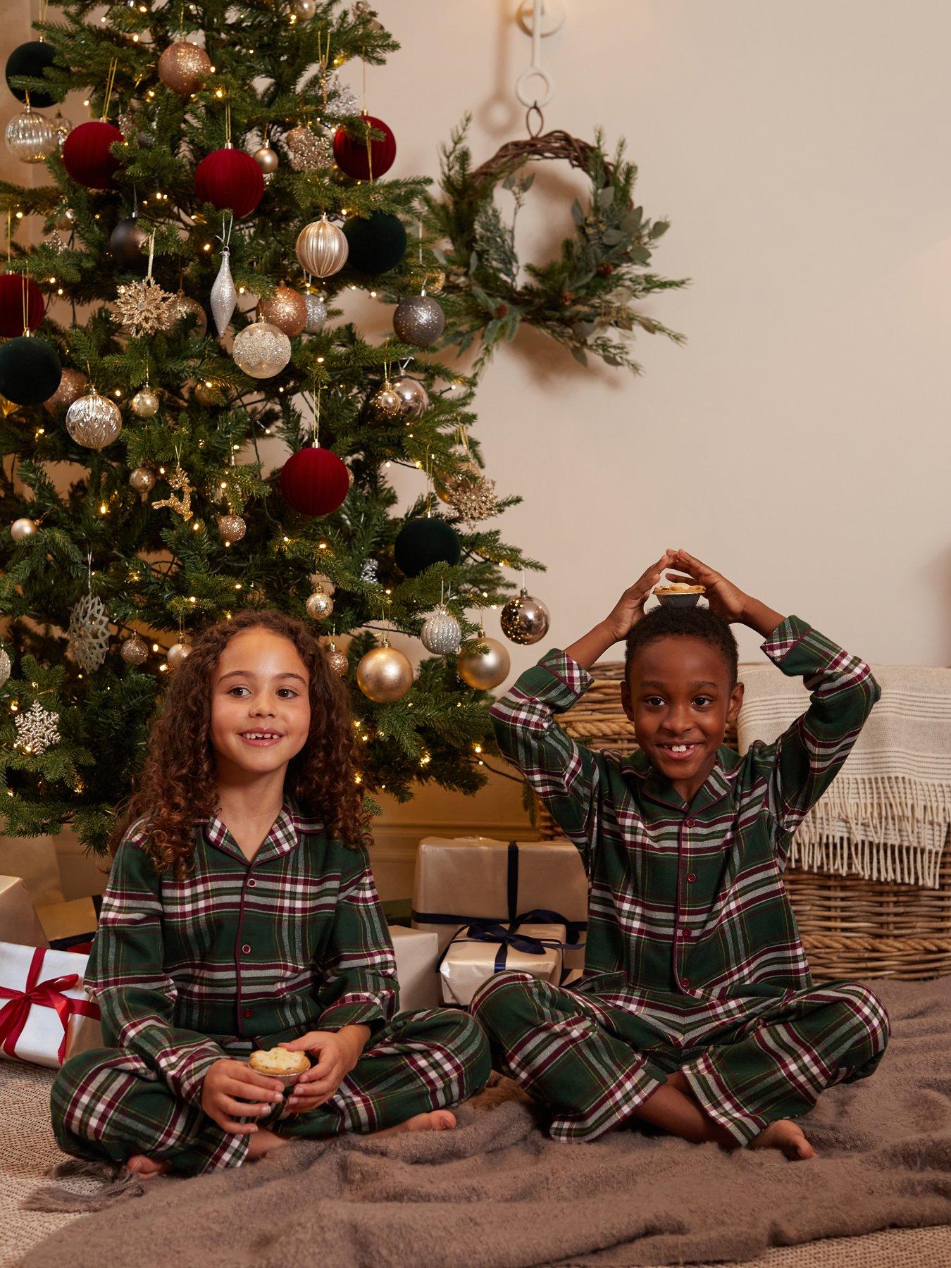 Image 4 of 5 of Cyberjammies Girls Enchanted Nutcracker Check Long Sleeve Christmas Pyjamas - Dark Green