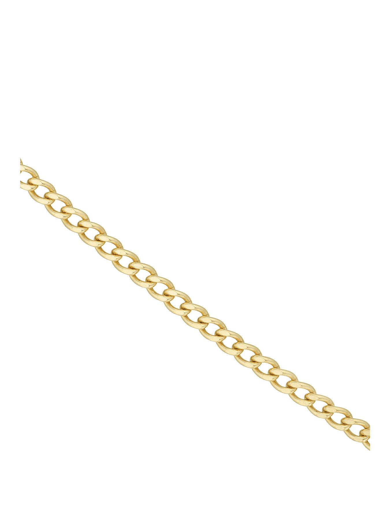 Image 1 of 1 of Ernest Jones Gold Curb Hollow Bracelet