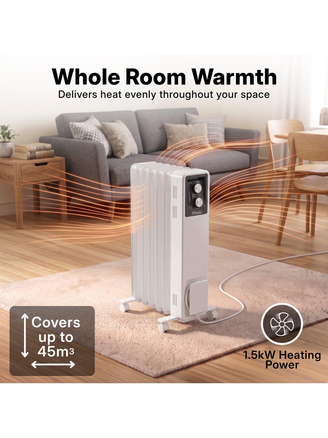 Image 4 of 7 of Dimplex ECR15 1.5kW Freestanding Oil Free Column Radiator with heat settings & thermostat