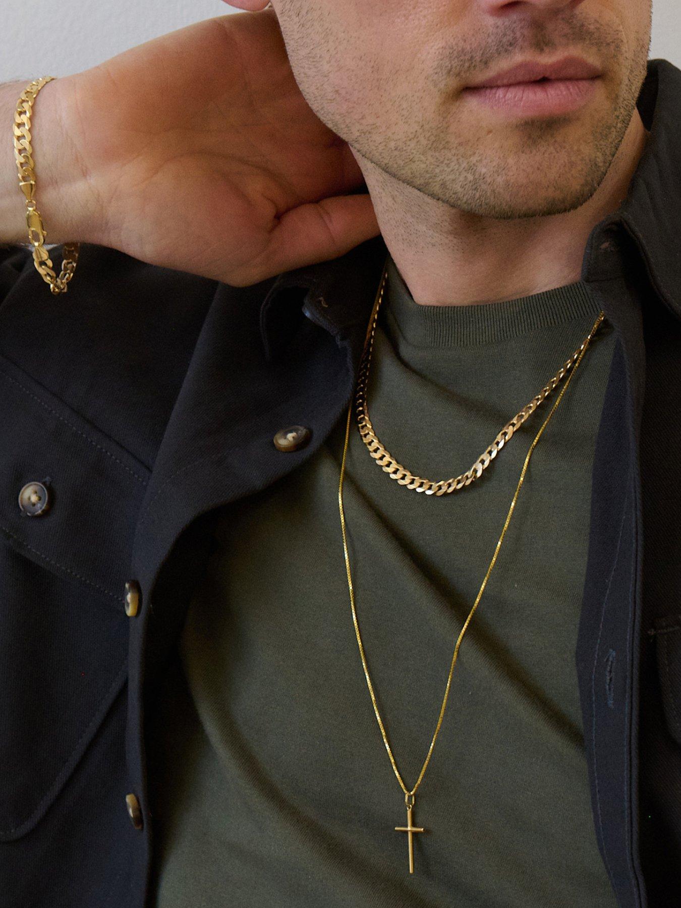 Image 5 of 5 of The Love Collection 9ct Yellow Gold Solid Curb Chain Necklace (6mm) 20 inch