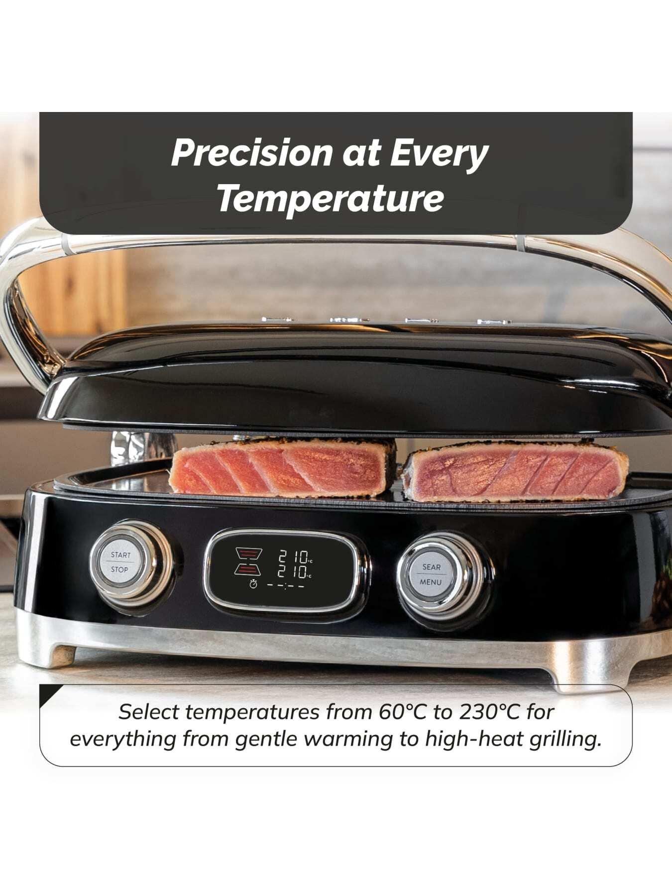 Image 3 of 7 of Smeg All-in-One Multi Grill, Dual Temperature Control, Black
