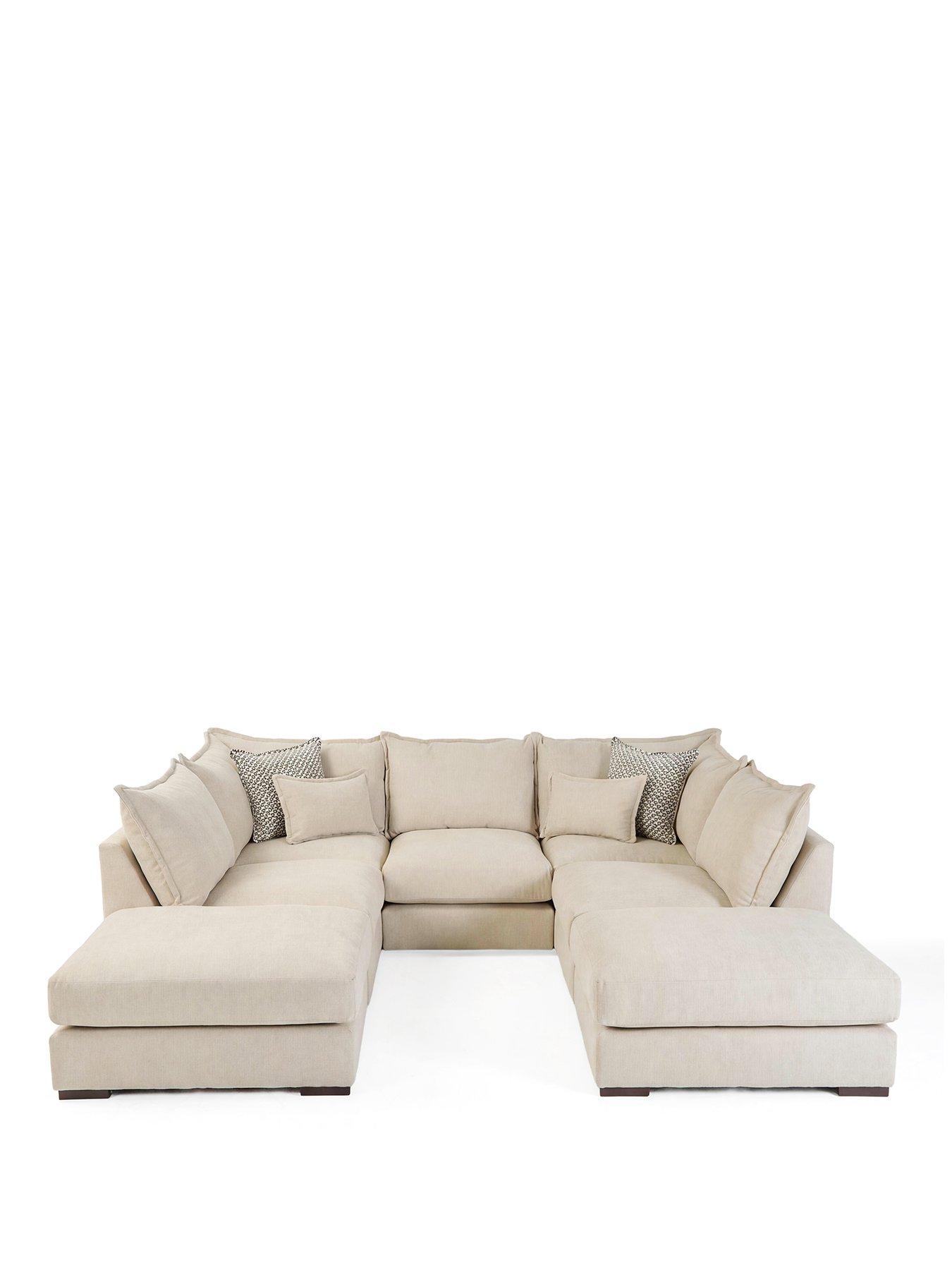 Image 2 of 7 of The Very Collection Laguna Modular U-Shape Sofa with Two Footstools - Made to Order in the UK