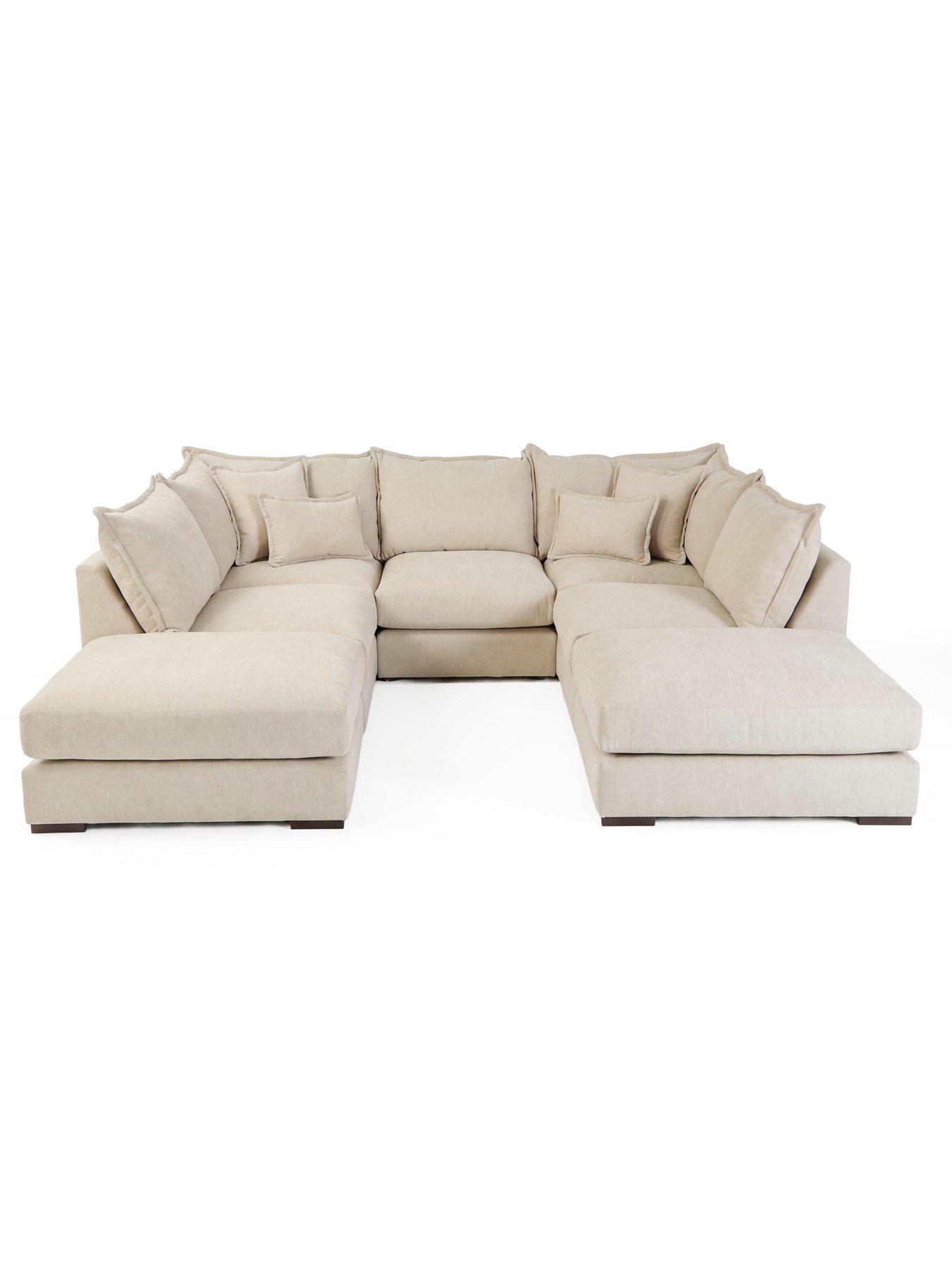 Image 4 of 7 of The Very Collection Laguna Modular U-Shape Sofa with Two Footstools - Made to Order in the UK