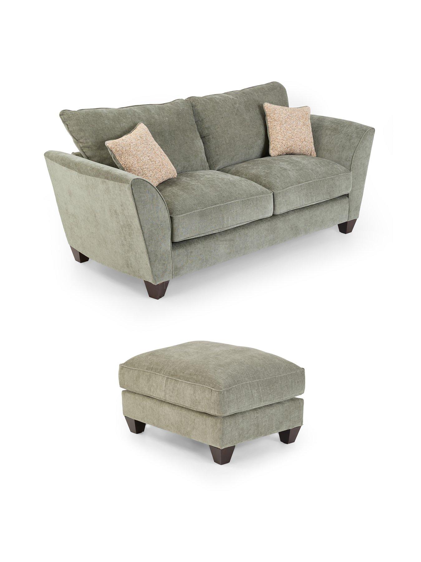 Image 3 of 7 of The Very Collection Arlan 3 Seater Sofa + Footstool Set (Buy &amp; SAVE!) - Made to Order in the UK