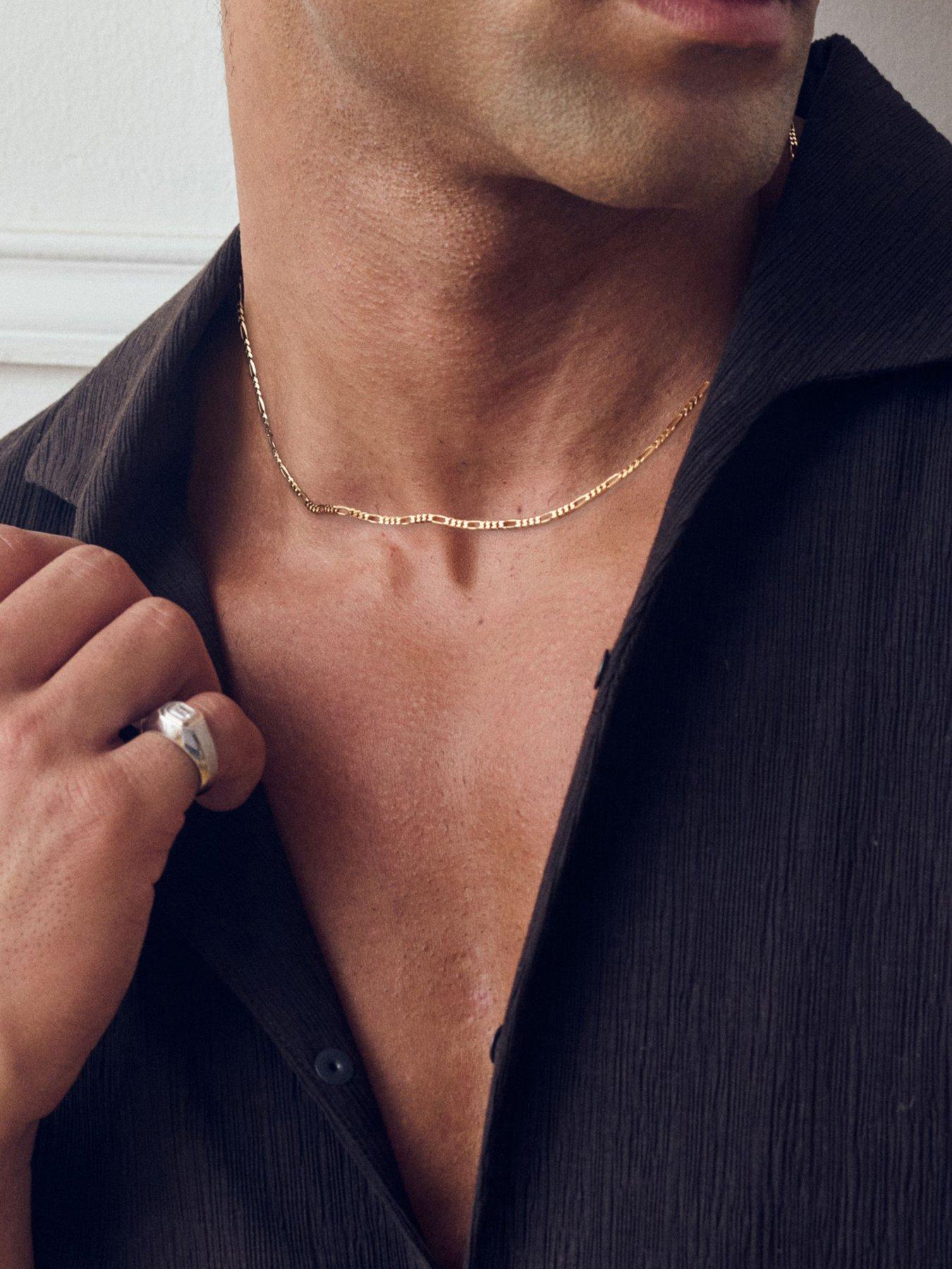 Image 5 of 7 of The Love Collection 9ct Yellow Gold Solid Figaro Chain (2.4mm) 18 inch