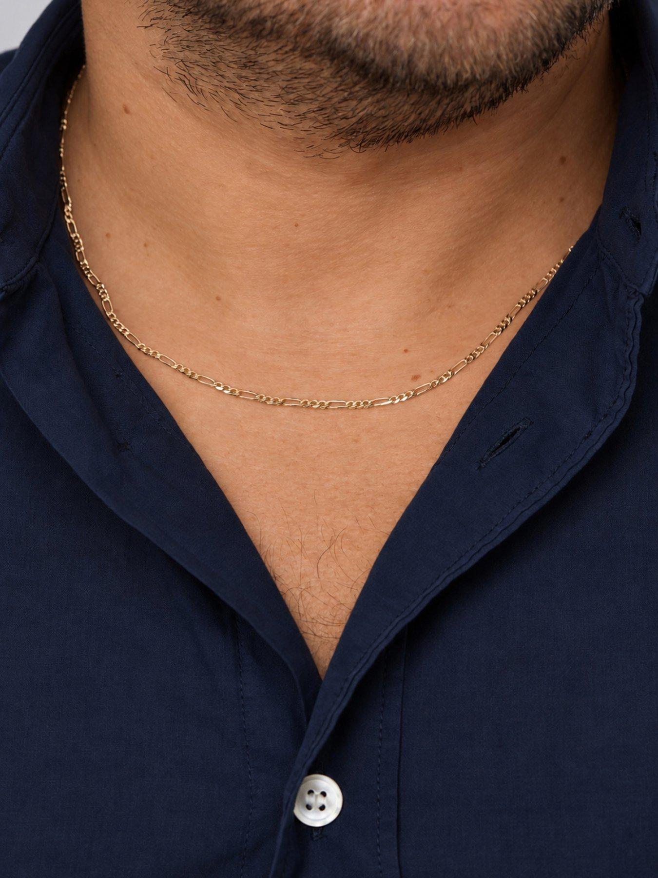 Image 7 of 7 of The Love Collection 9ct Yellow Gold Solid Figaro Chain (2.4mm) 18 inch