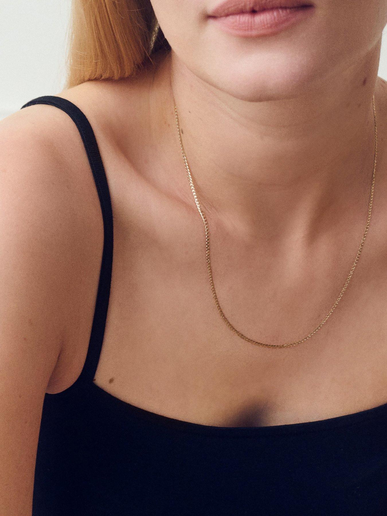 Image 4 of 6 of The Love Collection 9ct Yellow Gold Solid Curb Chain (1.85mm) 20 inch