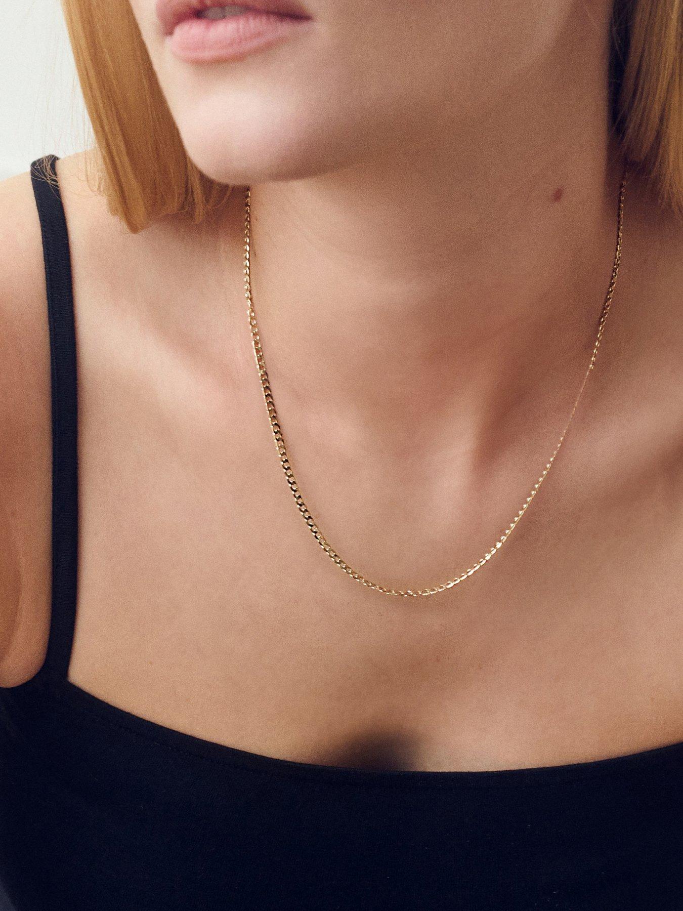Image 7 of 7 of The Love Collection 9ct Yellow Gold Solid Curb Chain (2.8mm) 18 inch
