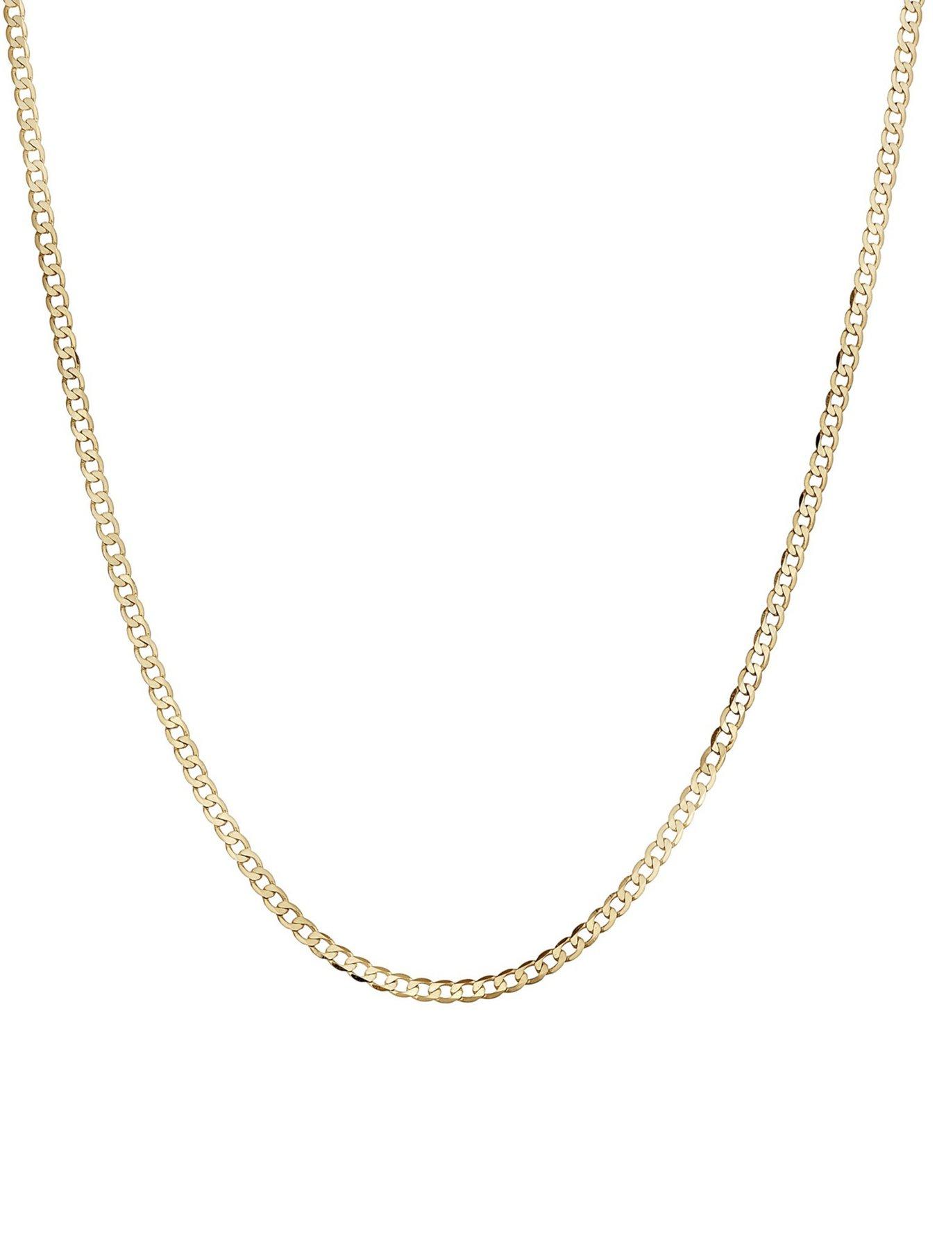 Image 2 of 5 of The Love Collection 9ct Yellow Gold Solid Curb Chain (3.15mm) 20 inch