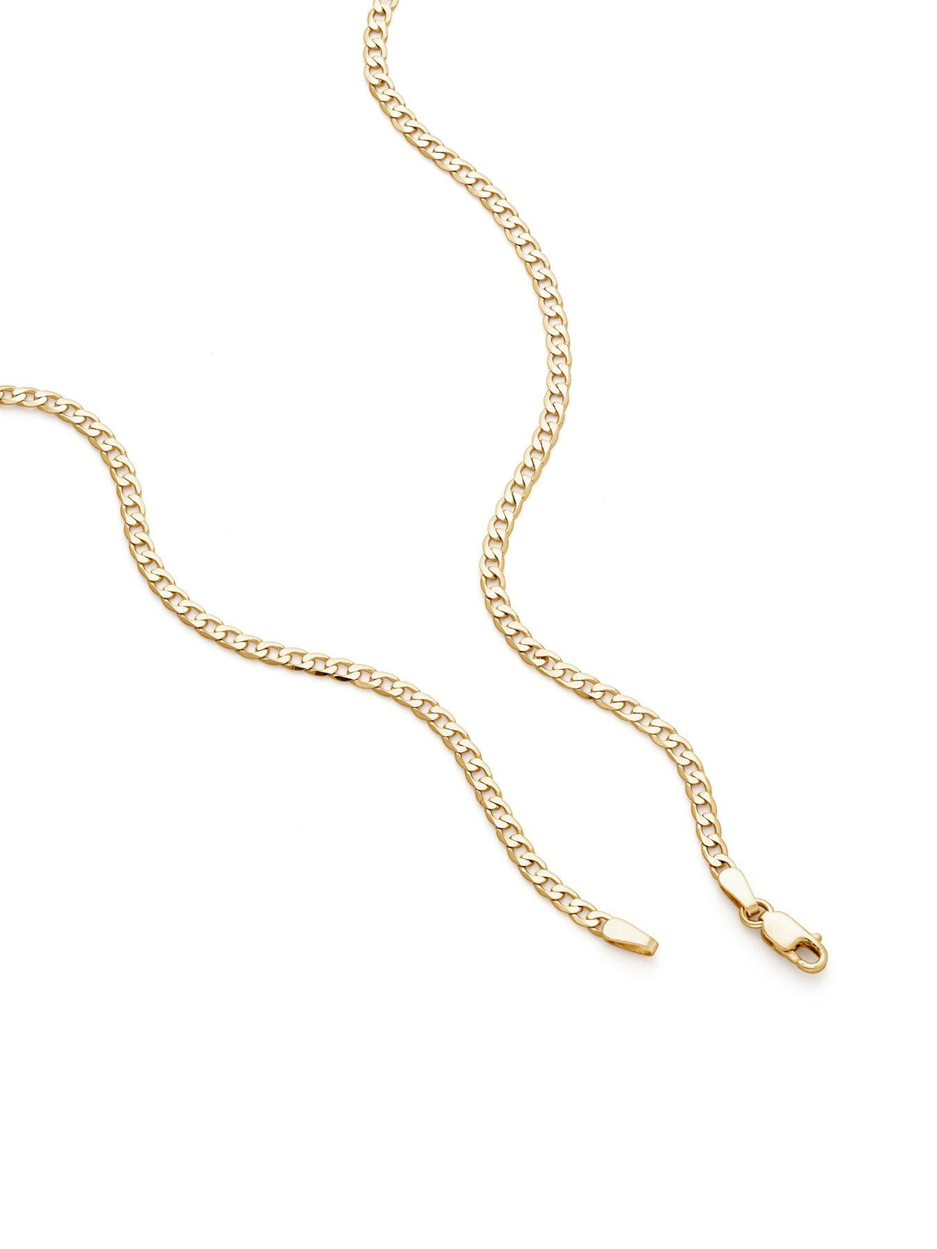 Image 3 of 5 of The Love Collection 9ct Yellow Gold Solid Curb Chain (3.15mm) 20 inch