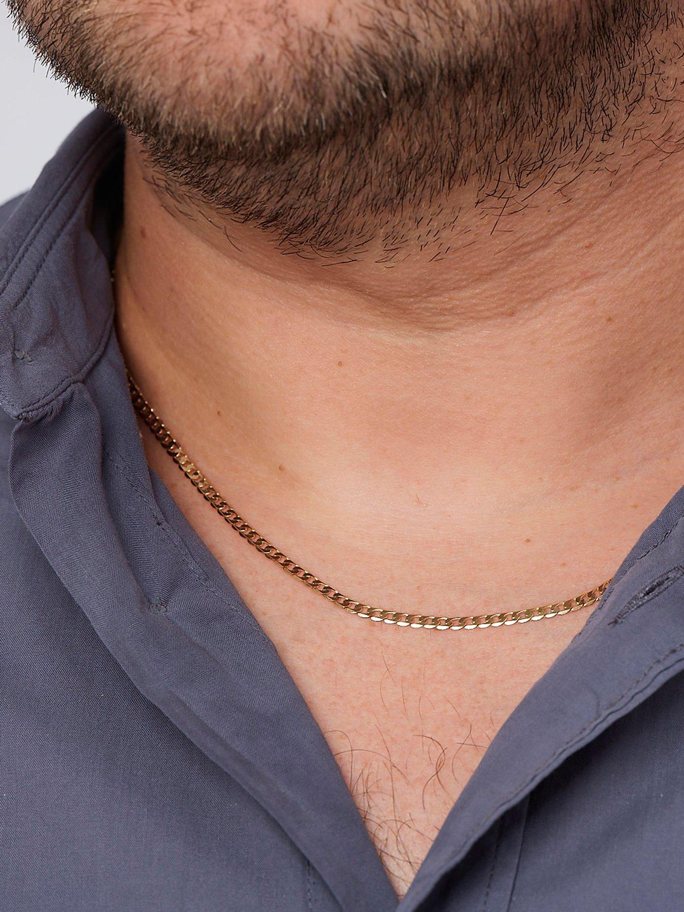 Image 4 of 5 of The Love Collection 9ct Yellow Gold Solid Curb Chain (3.15mm) 20 inch