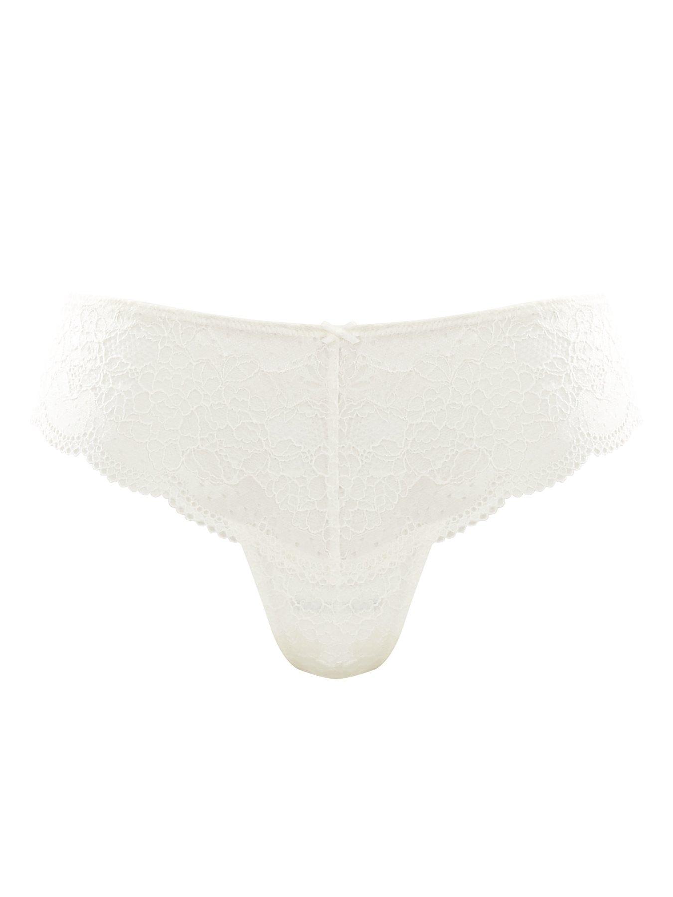Image 6 of 6 of Panache Womens Clara Lace Thong - Ivory