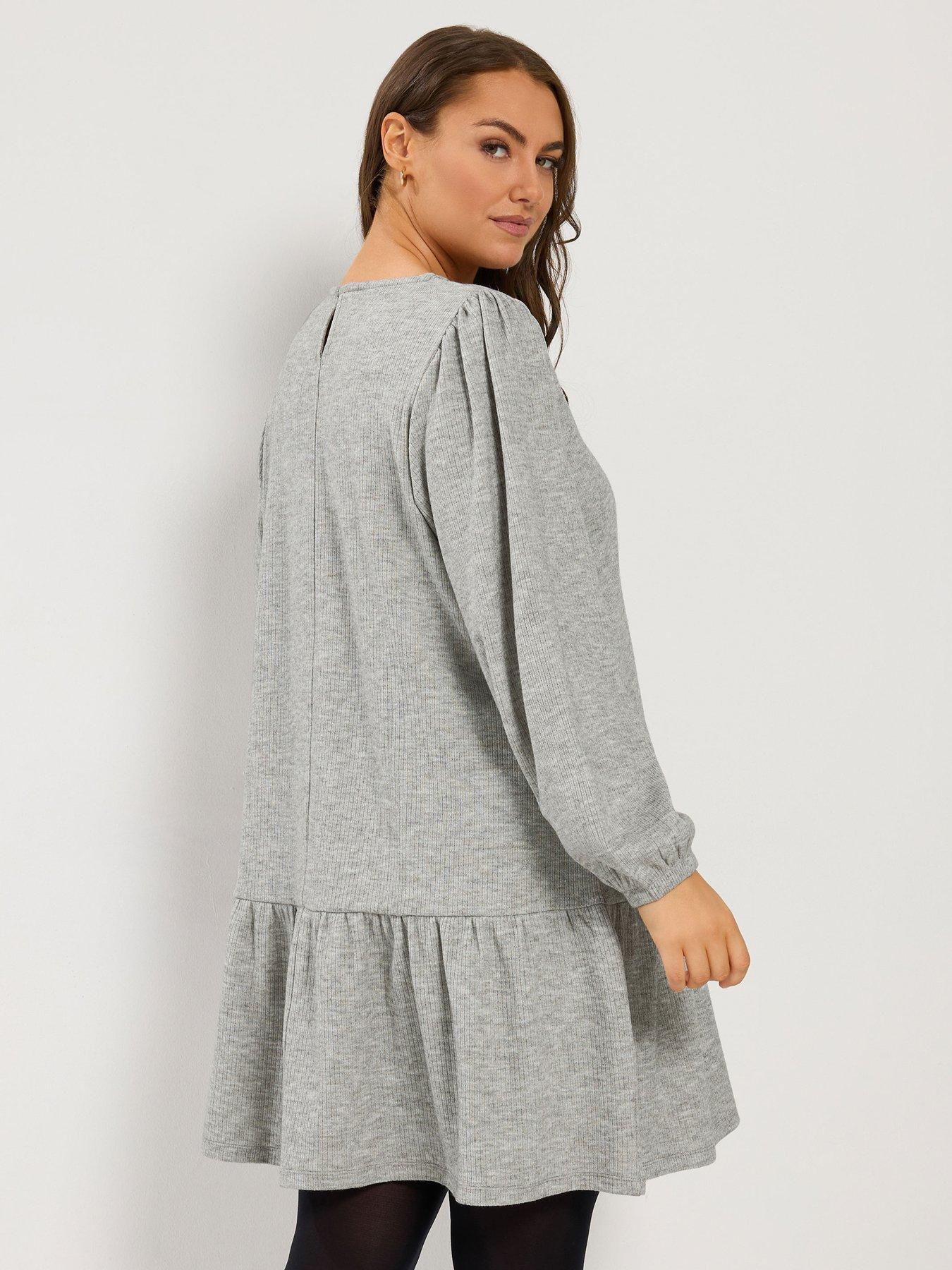 Image 2 of 4 of Yours Curve Drop Waist Midi Dress