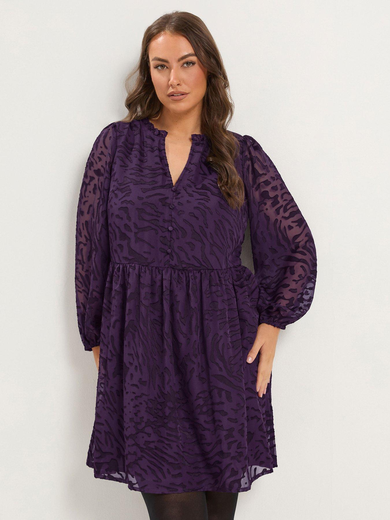 Image 1 of 4 of Yours Curve Split Neck Dress