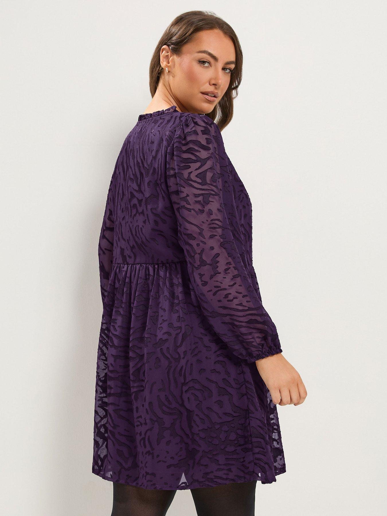 Image 2 of 4 of Yours Curve Split Neck Dress