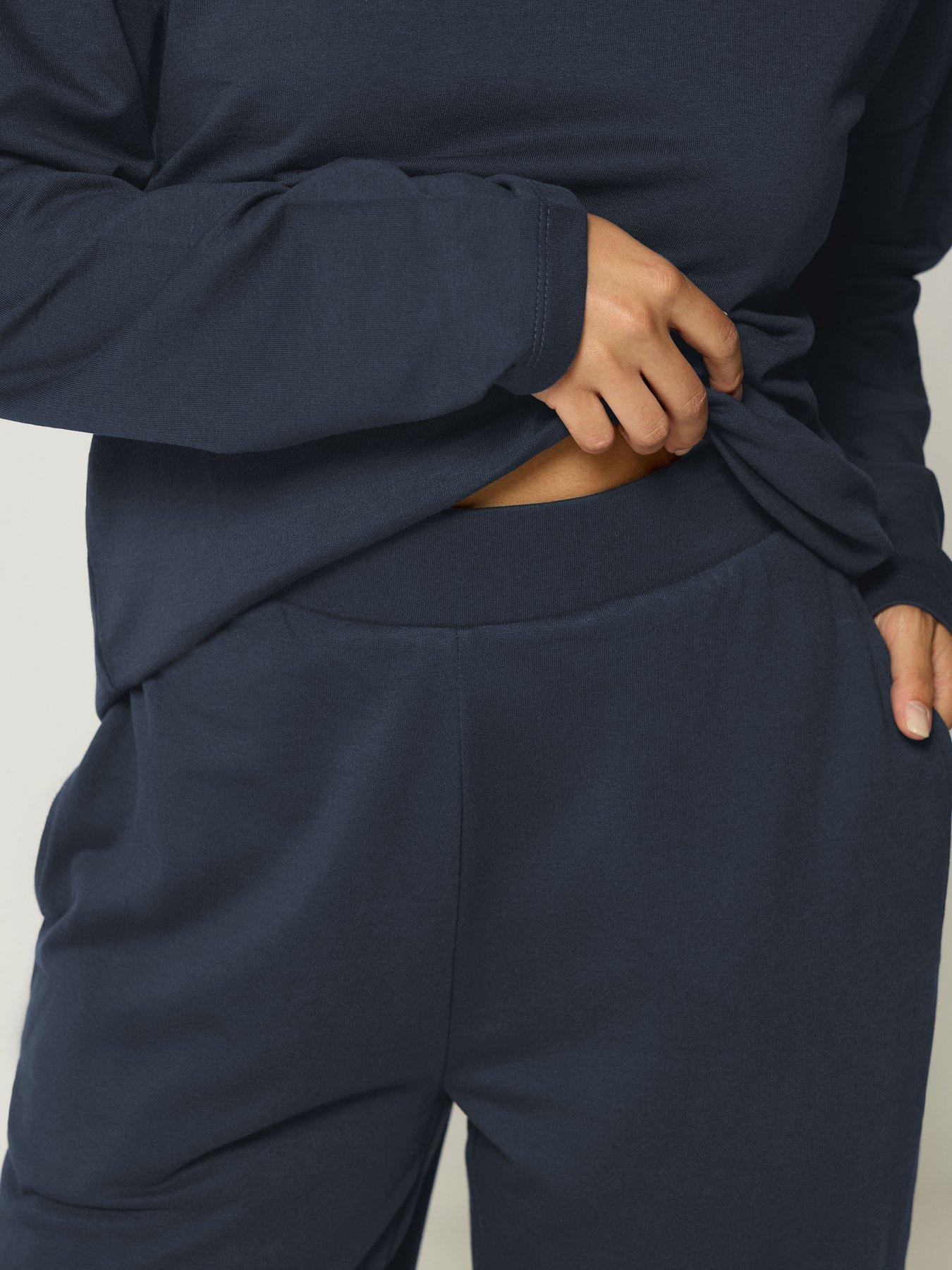 Image 4 of 4 of Yours Petite Loop Back Sweat Top &amp; Trouser Set