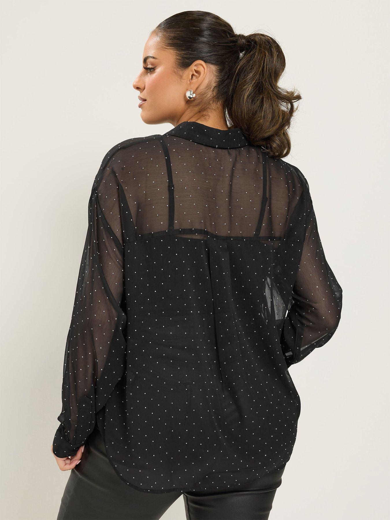 Image 2 of 4 of Yours Curve Studded Shirt