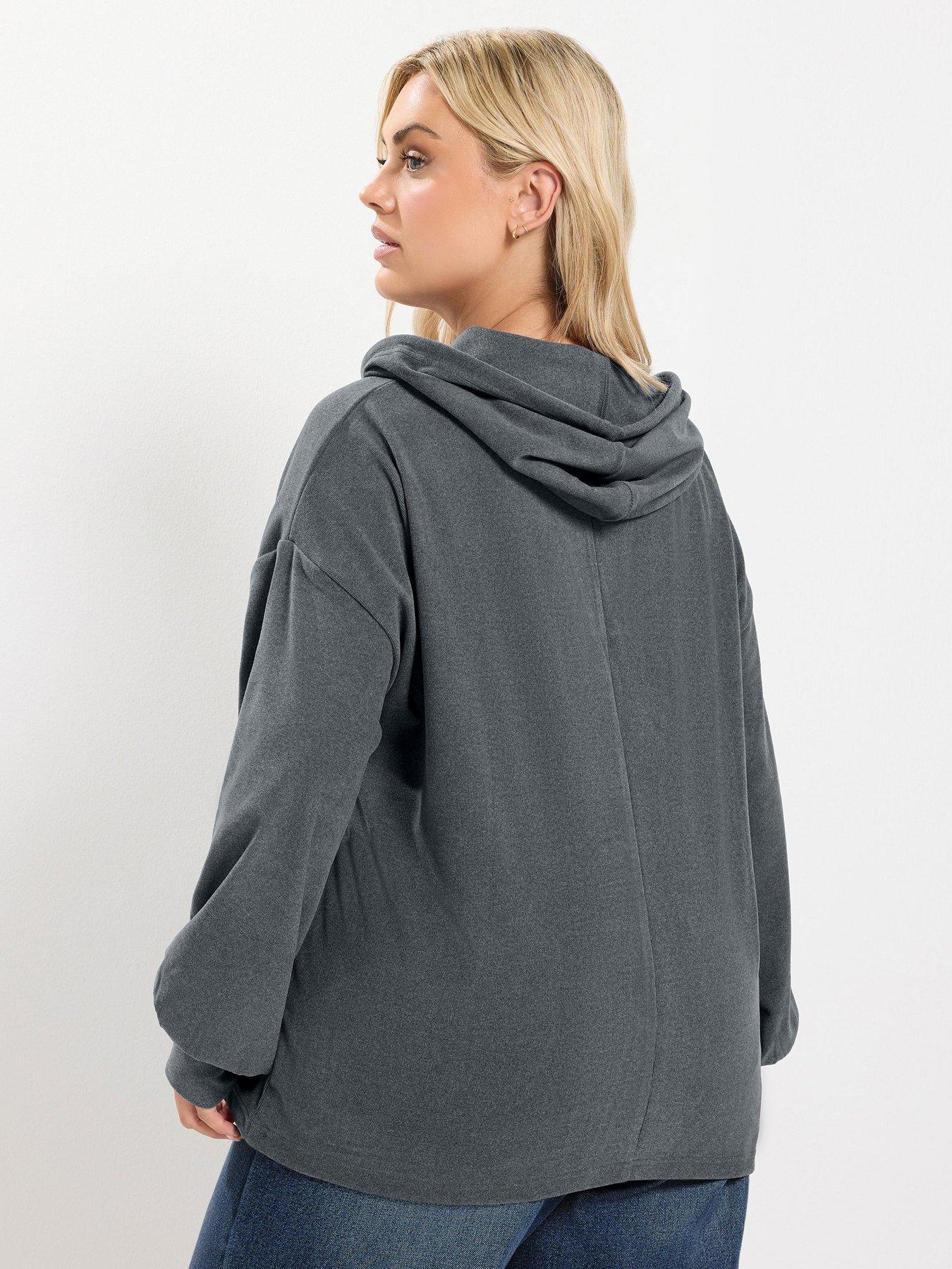 Image 2 of 4 of Yours Curve Balloon Sleeve Hooded Top
