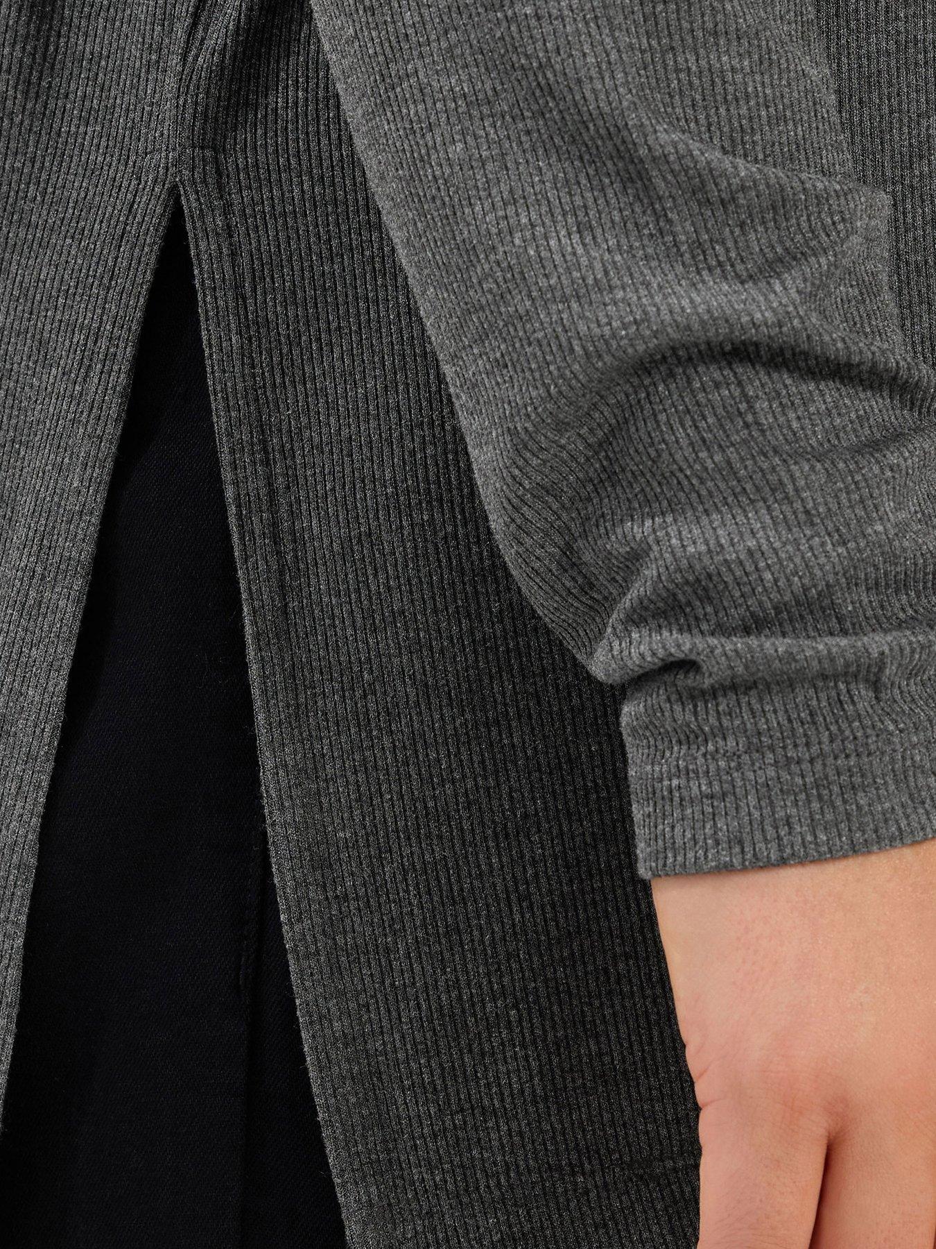 Image 4 of 4 of Yours Curve Ribbed Drop Shoulder T-shirt