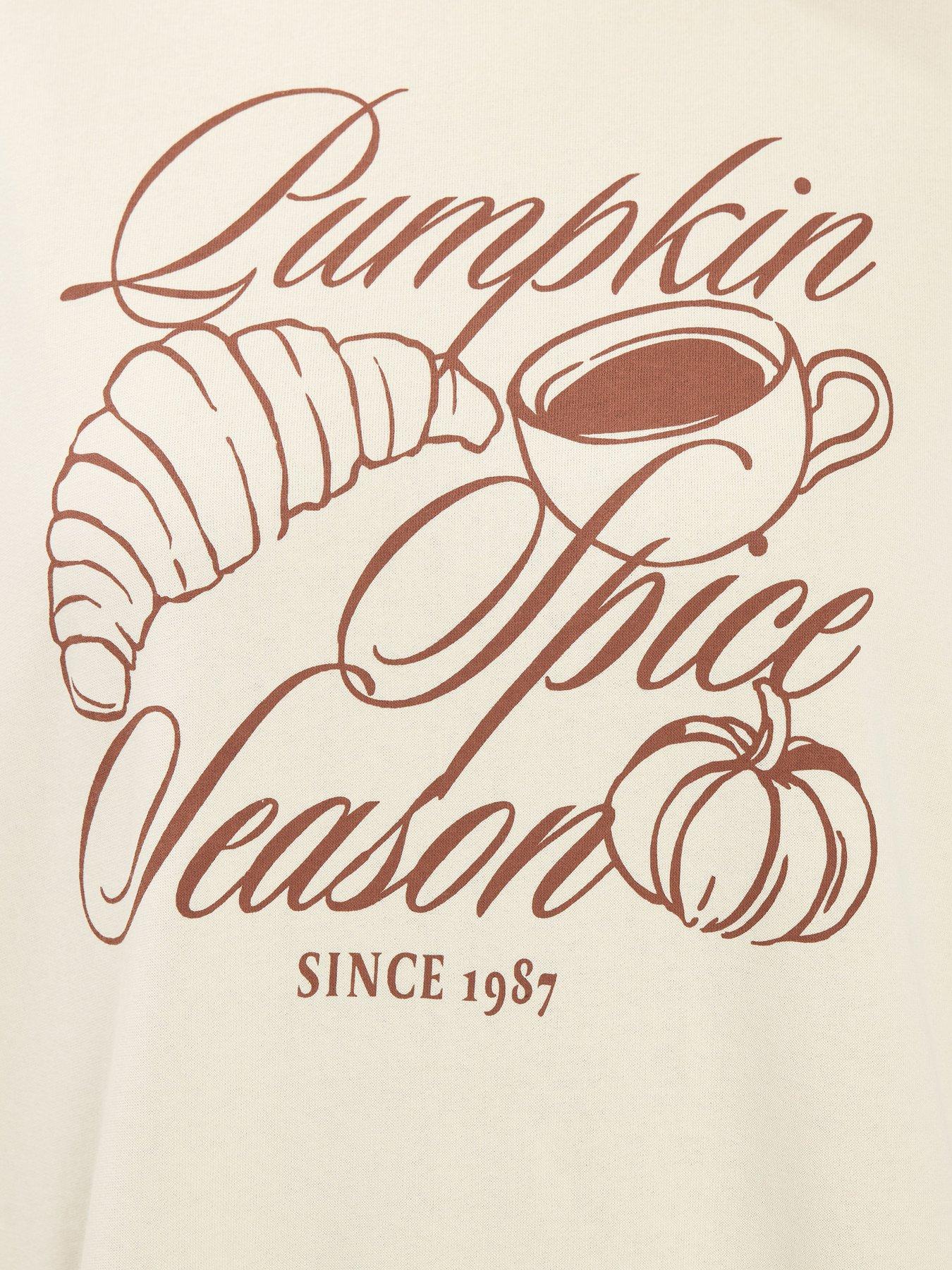Image 4 of 4 of Yours Curve Pumpkin Spice Sweatshirt