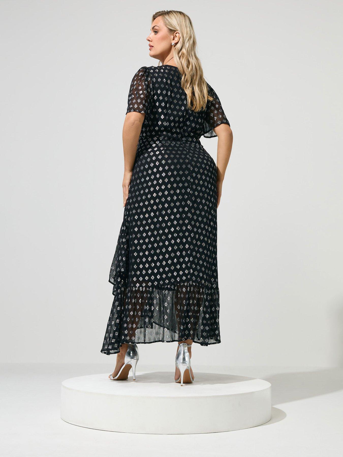 Image 2 of 4 of Yours Curve Ruffle Wrap Dress